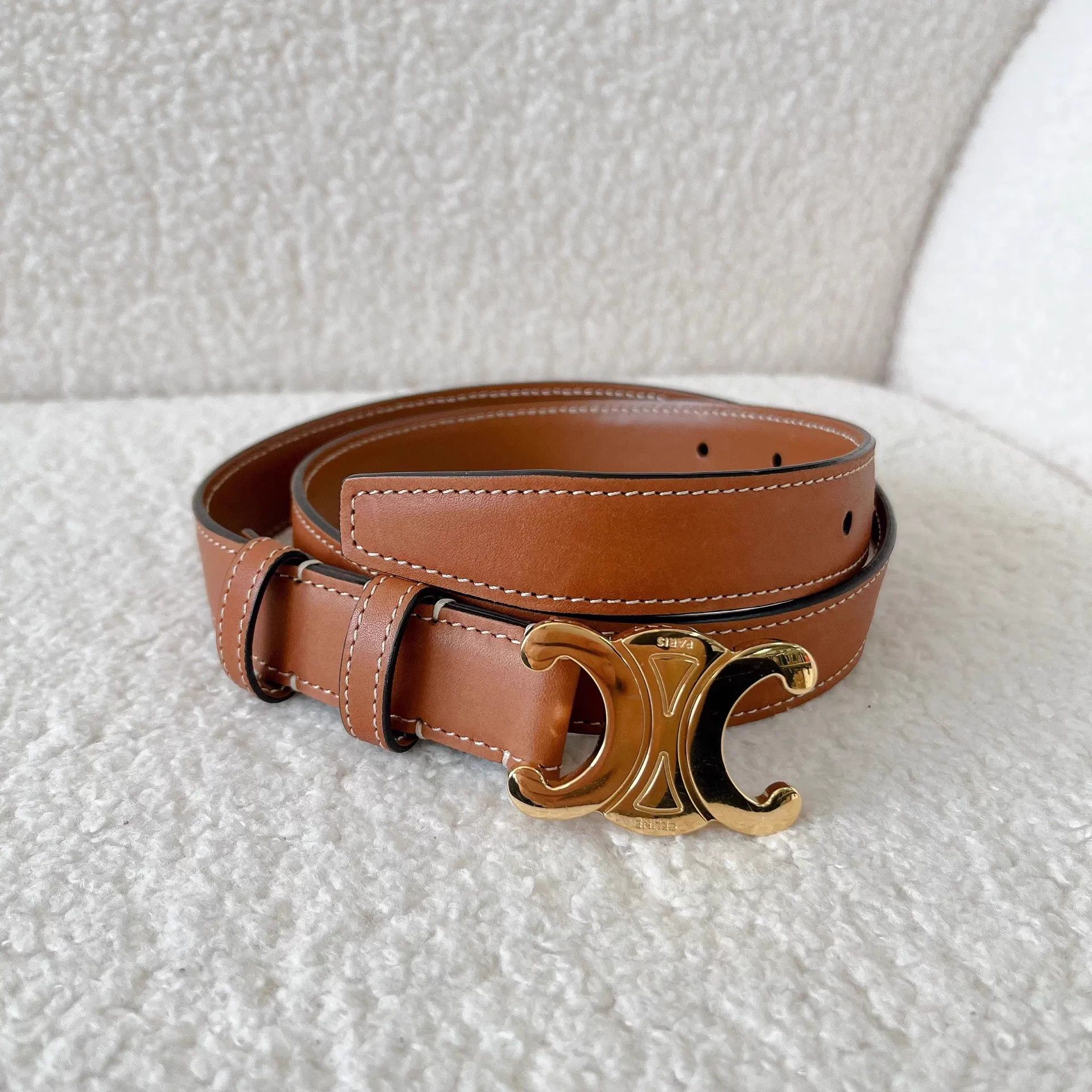 Celine Celine Triumph Belt Women's Brown 75 Size ONE SIZE - 4 Thumbnail