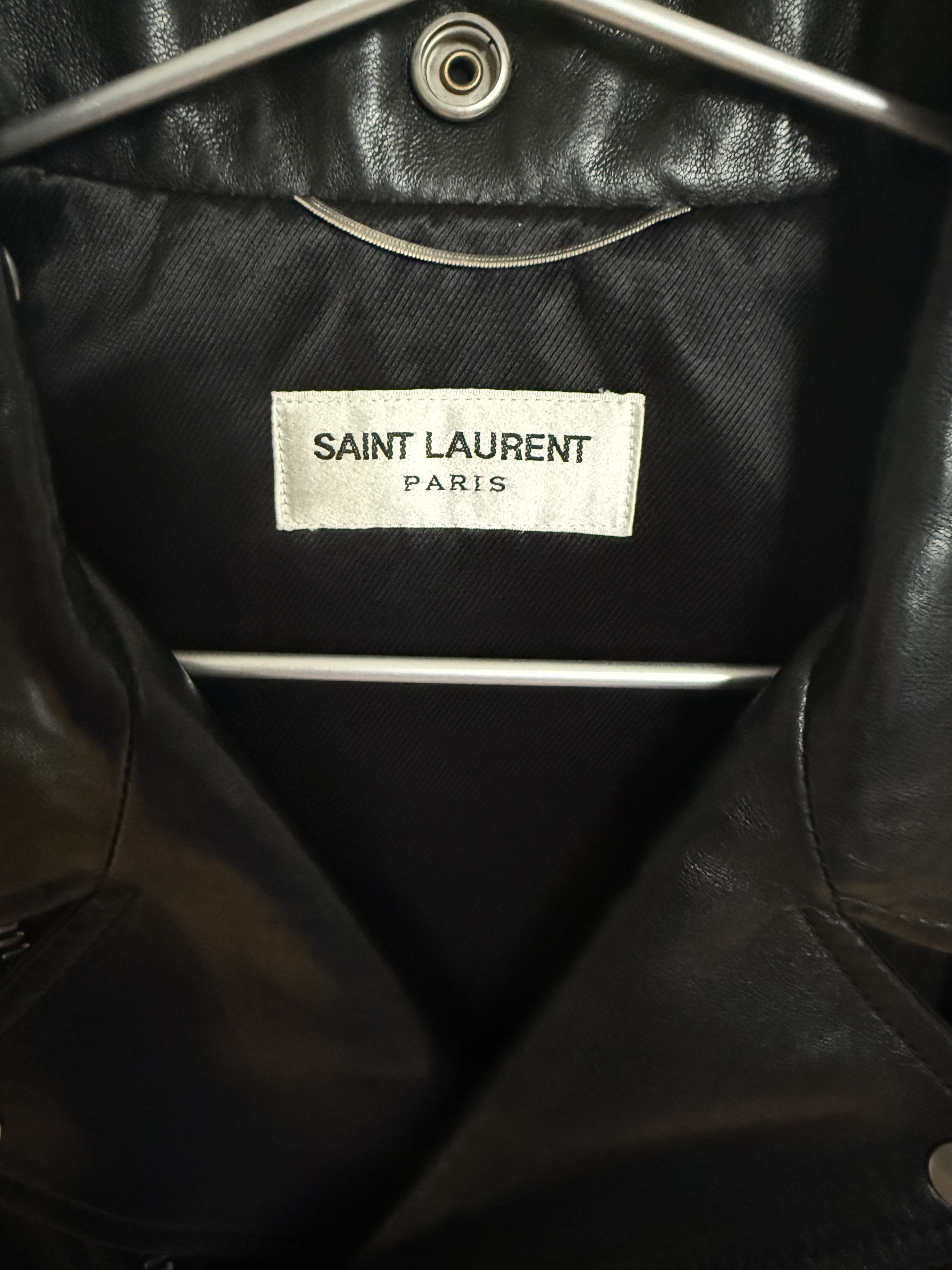 Yves Saint Laurent YSL Leather Jacket Size US L / EU 52-54 / 3 - 2 Thumbnail