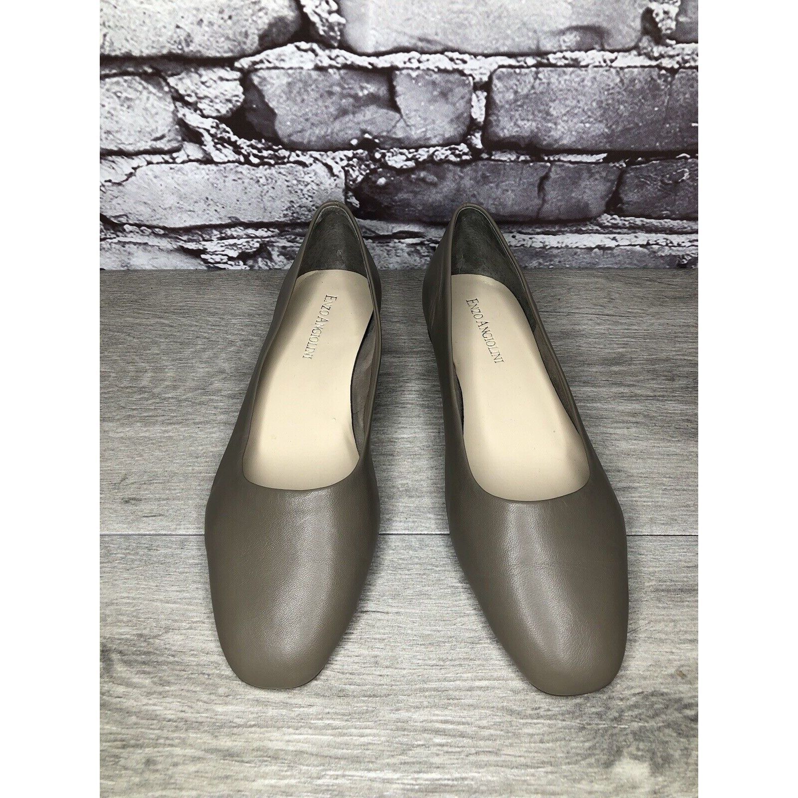 Other ENZO ANGIOLINI Gray Lydian Slip On Leather Ballet Flats Wome Size US 6.5 / IT 36.5 - 13 Thumbnail