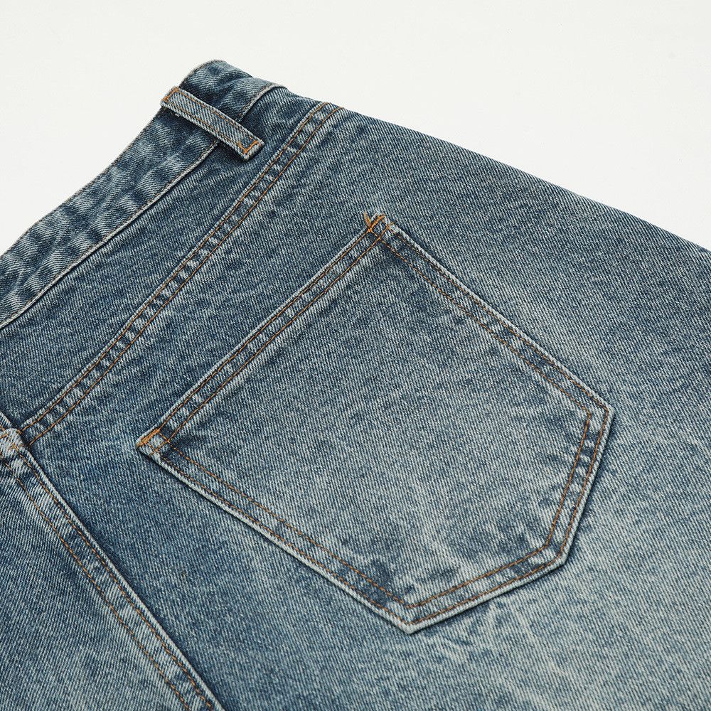 Jean × Vintage Lightning Blue Jorts, Baggy Denim Jean Shorts Size US 32 / EU 48 - 7 Thumbnail