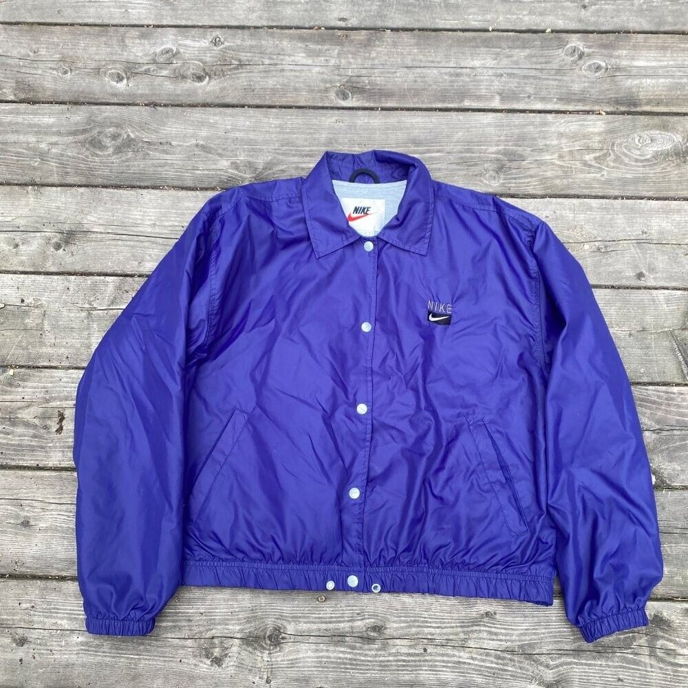 Nike × Vintage Vintage 90s Y2K Nike Windbreaker Jacket Purple Large Size L / US 10 / IT 46 - 3 Thumbnail