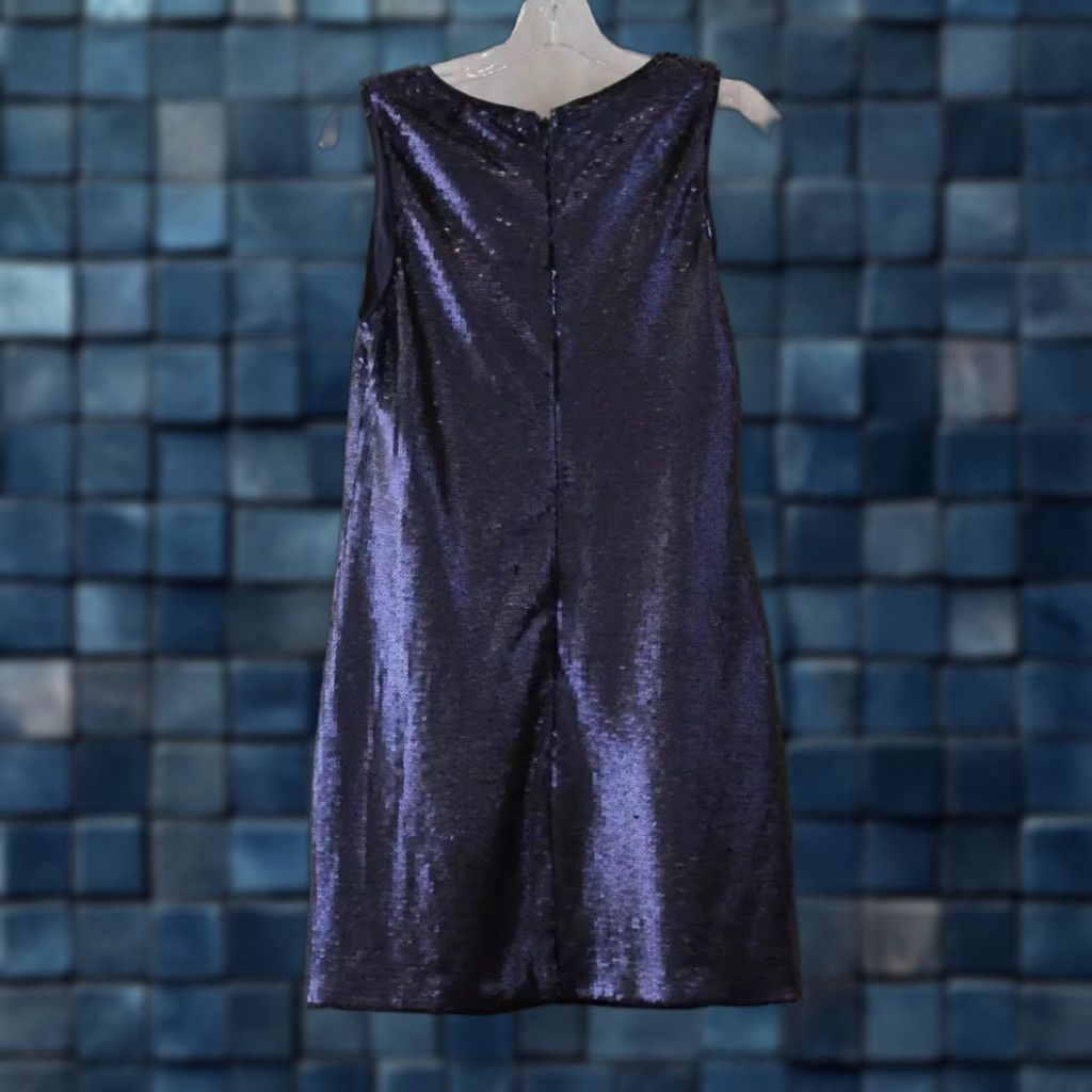 Banana Republic VINTAGE Banana Republic Navy Sequin Embellished V-Neck A-Line Dress 0 Women Mini Short XSmall Size XS / US 0-2 / IT 36-38 - 1 Thumbnail
