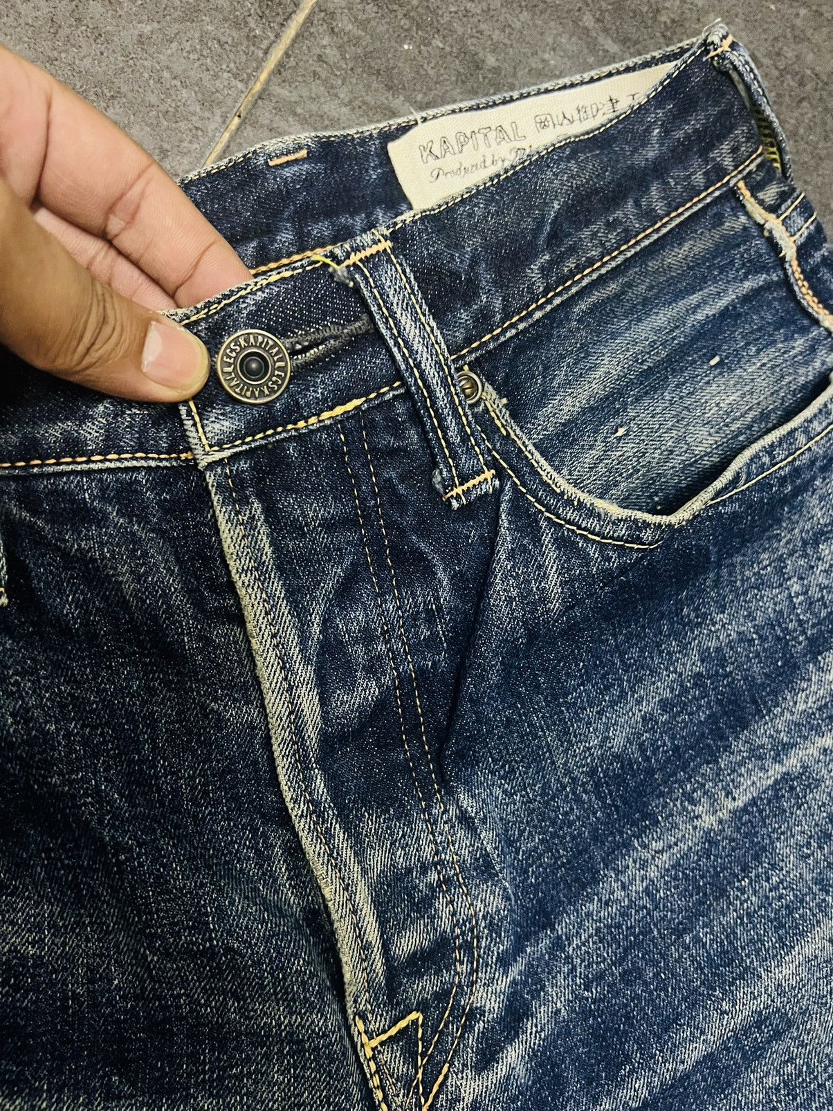 Kapital Kapital Kiro Hirata Crash Selvedge Jeans Denim Short Size US 29 - 10 Thumbnail