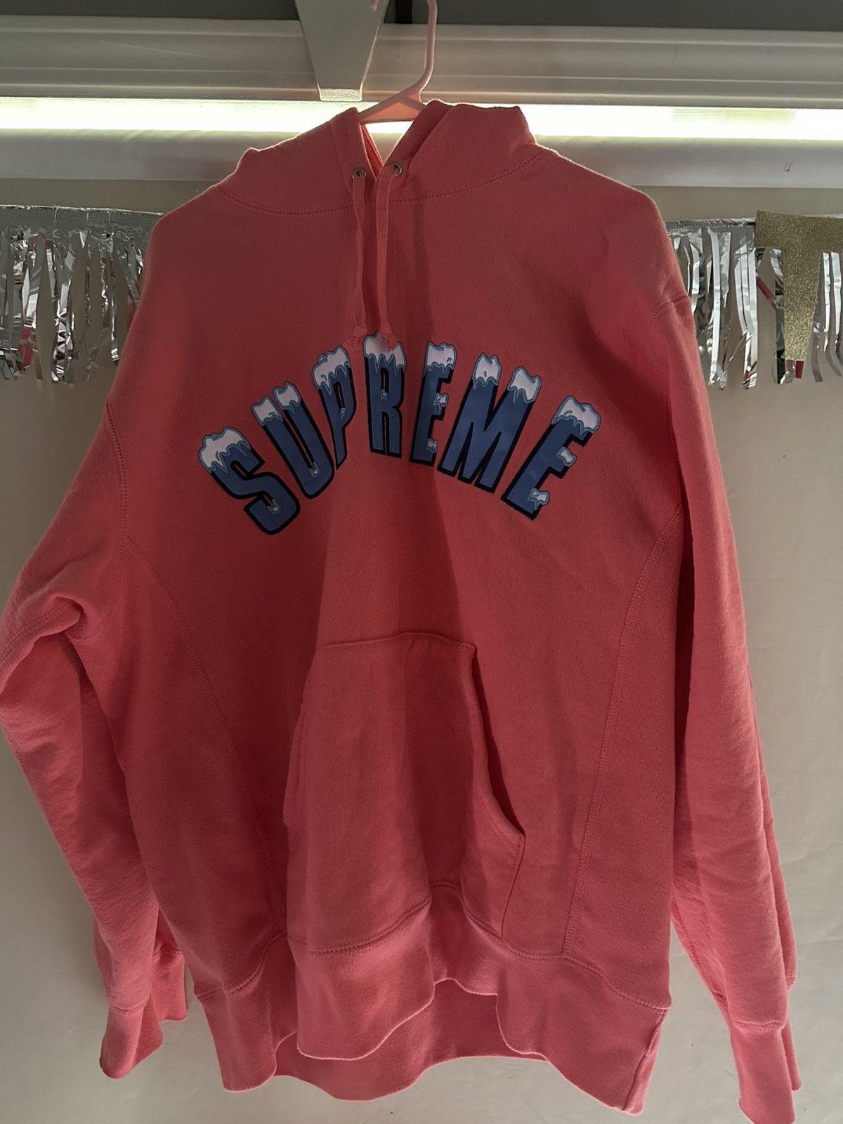 Supreme Supreme Icy Arc hoodie in Bright Coral Size US L / EU 52-54 / 3 - 1 Thumbnail