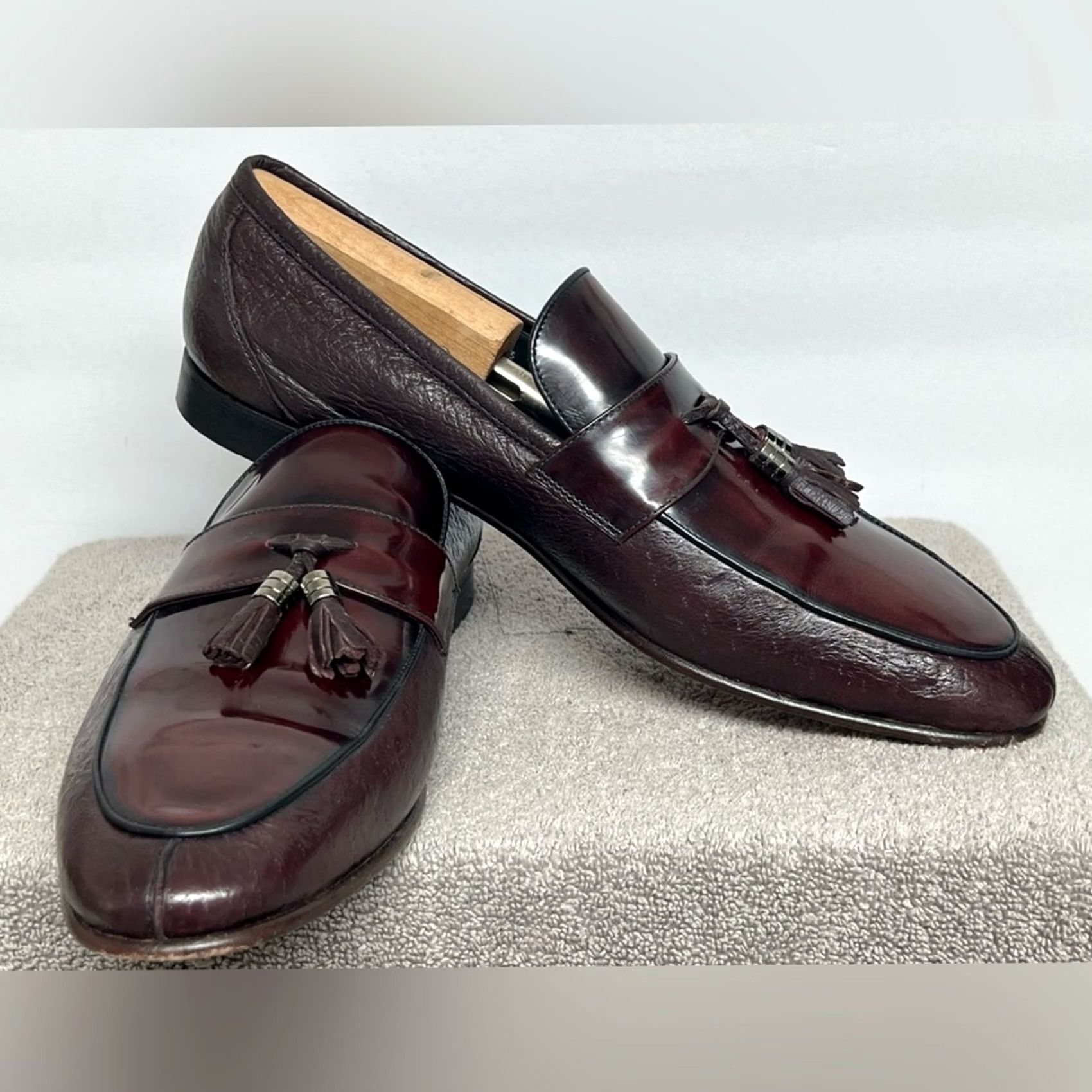 Moreschi Moreschi Loafers Men’s SZ 11 Burgundy Peccary Calfskin 41849 Size US 11 / EU 44 - 3 Thumbnail