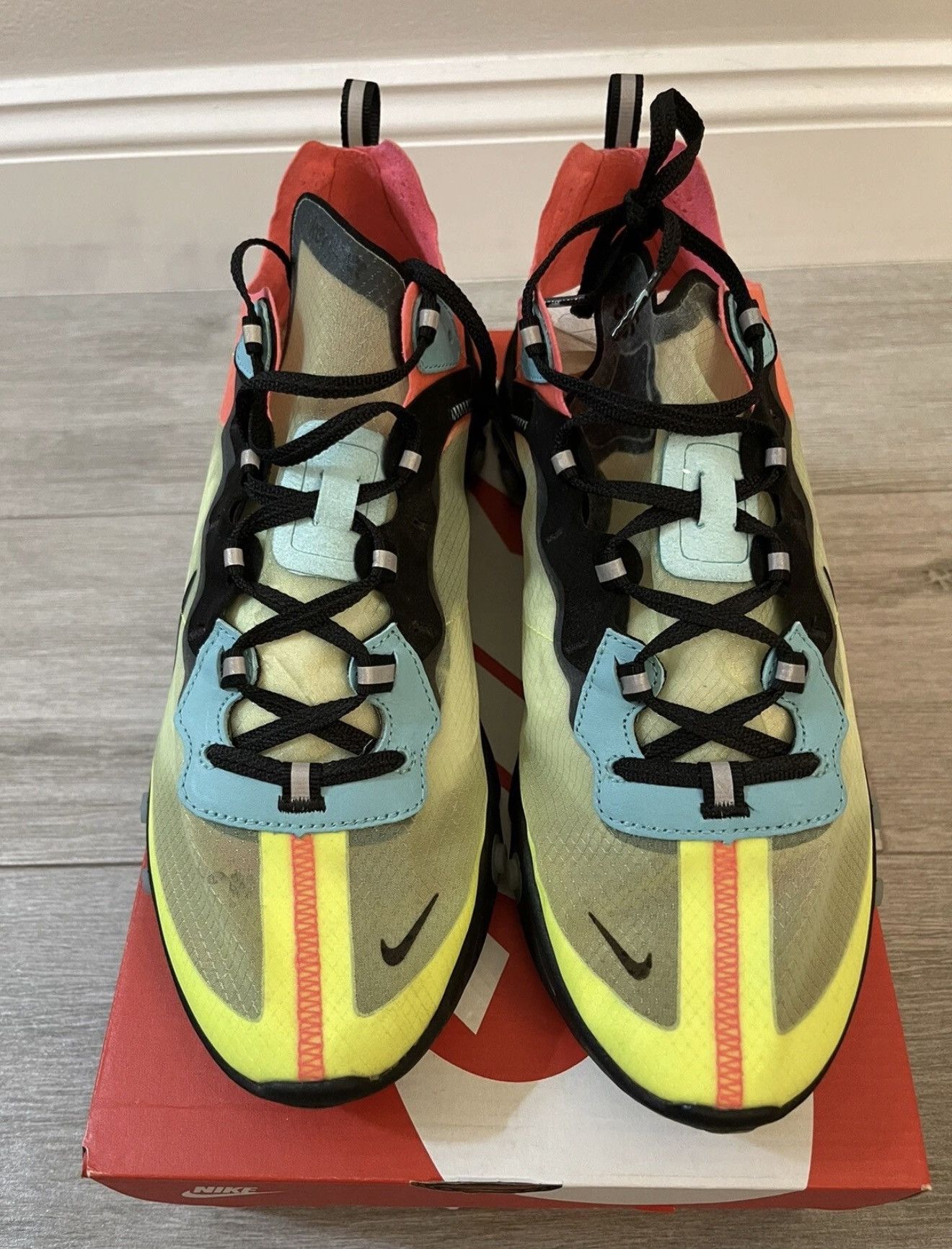 Nike Nike React Element 87 Hyper Fusion Green Pink Black Sz 12 Size US 12 / EU 45 - 6 Thumbnail