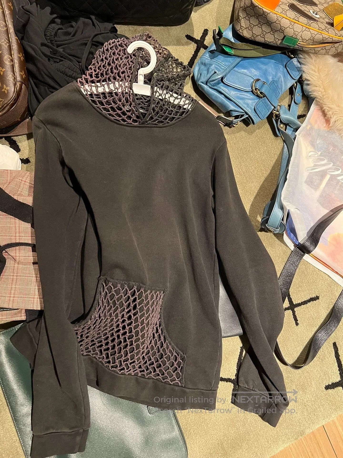 Raf Simons raf simons 2003 mesh pullover hoodie. Size US M / EU 48-50 / 2 - 6 Thumbnail