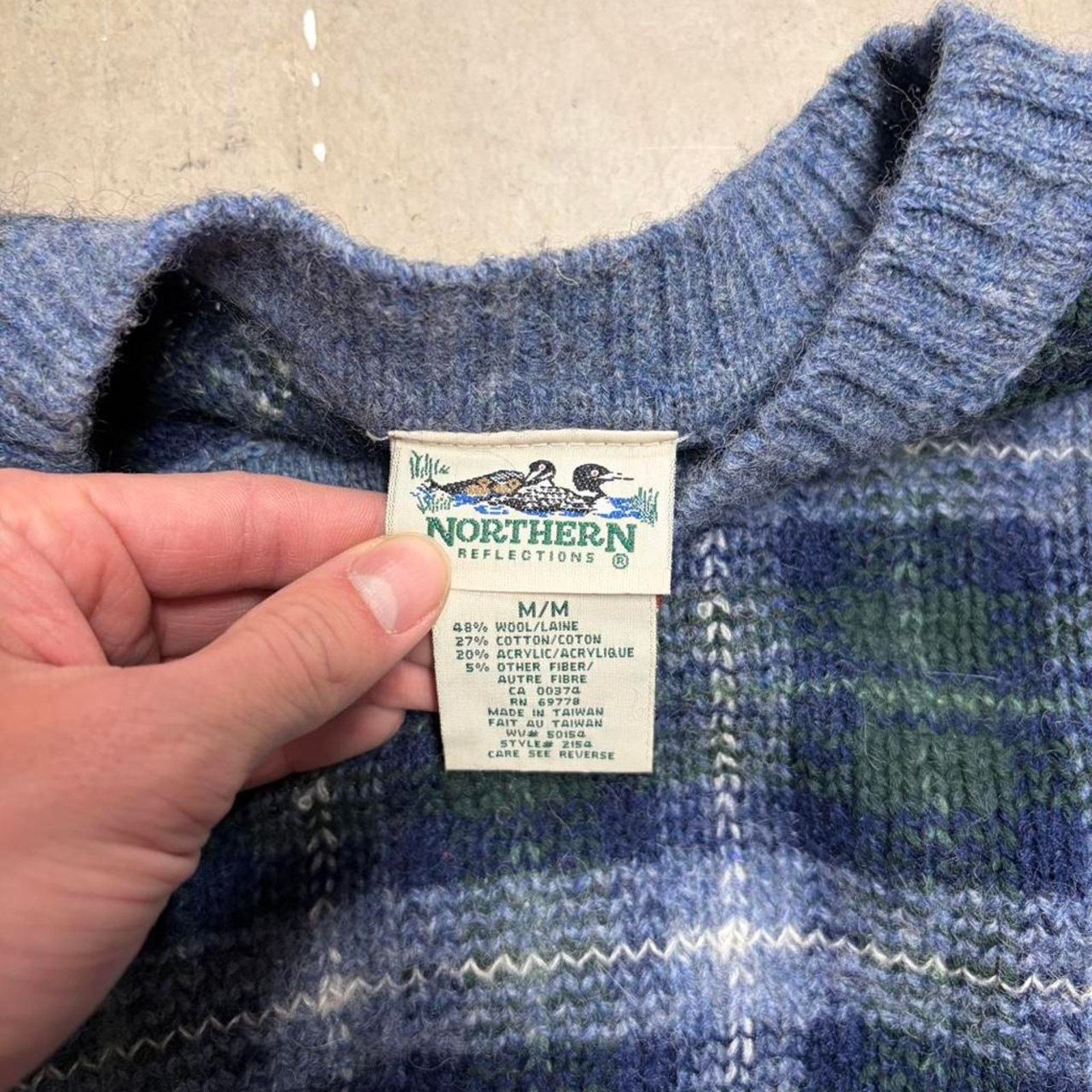 Northern Reflections 90s wool checkered sweater Size US M / EU 48-50 / 2 - 3 Thumbnail