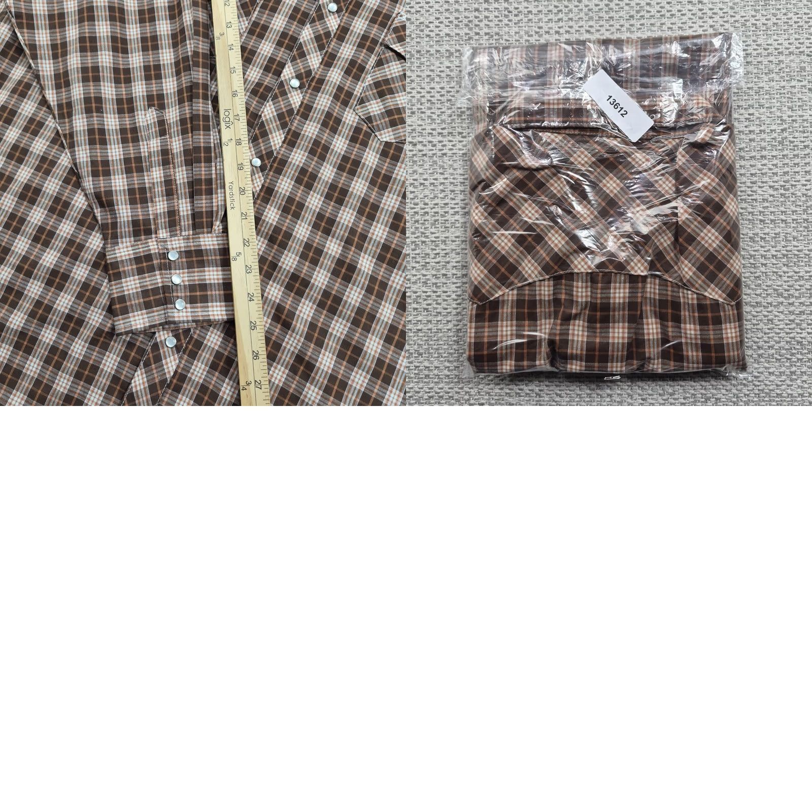 Wrangler Wrangler Wrancher Snap Up Shirt Mens 2XL Plaid Long Sleeve Western Cowboy Size US XXL / EU 58 / 5 - 9 Thumbnail