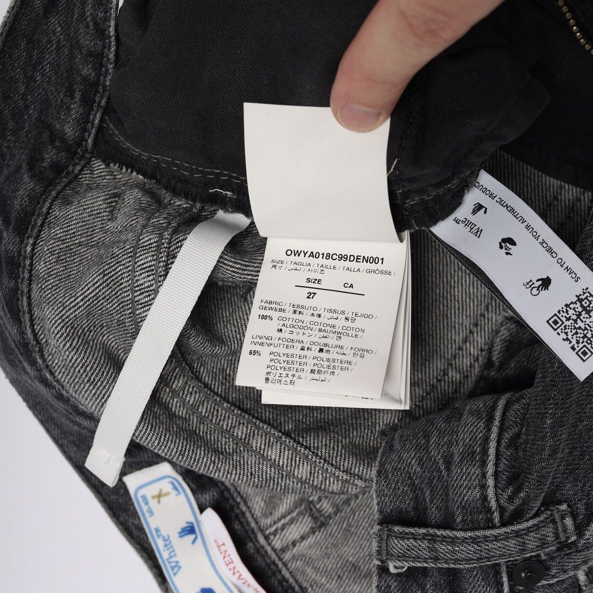 Off-White Off-White Permanent Meteor Jeans Hole Pants Grey Size 27" / US 4 / IT 40 - 16 Thumbnail