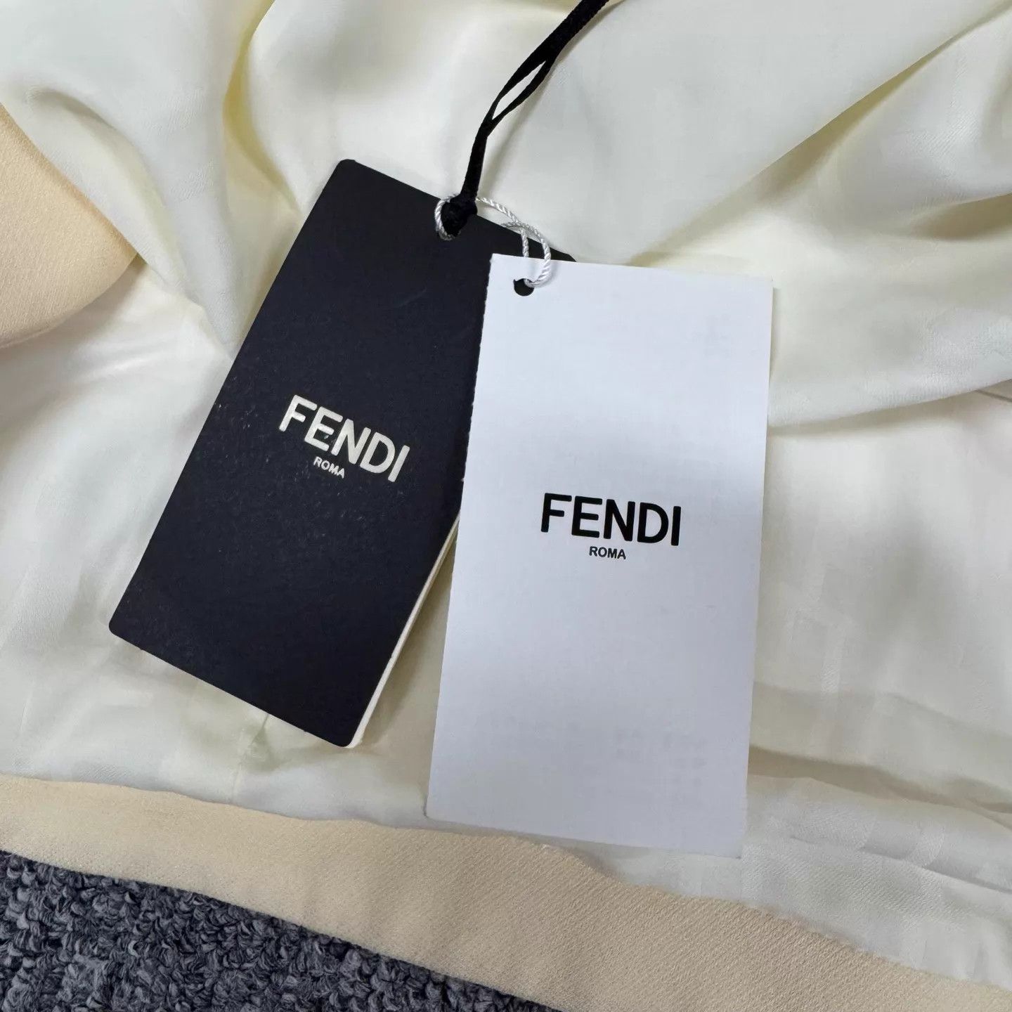 Fendi Fendi Beige Belted Leather Panel Shirt Jacket 40 Size S / US 4 / IT 40 - 6 Thumbnail