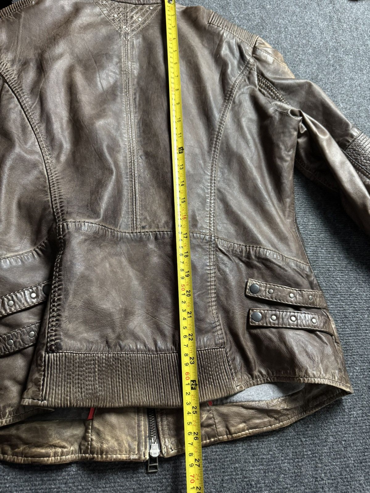 Genuine Leather Vintage 00s Brown Leather Moto Biker Jacket Distressed Style Size US S / EU 44-46 / 1 - 25 Thumbnail