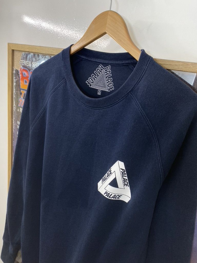 Palace Chenille Tri-Ferg Crew Grey Marl Men's - FW24 - US Palace