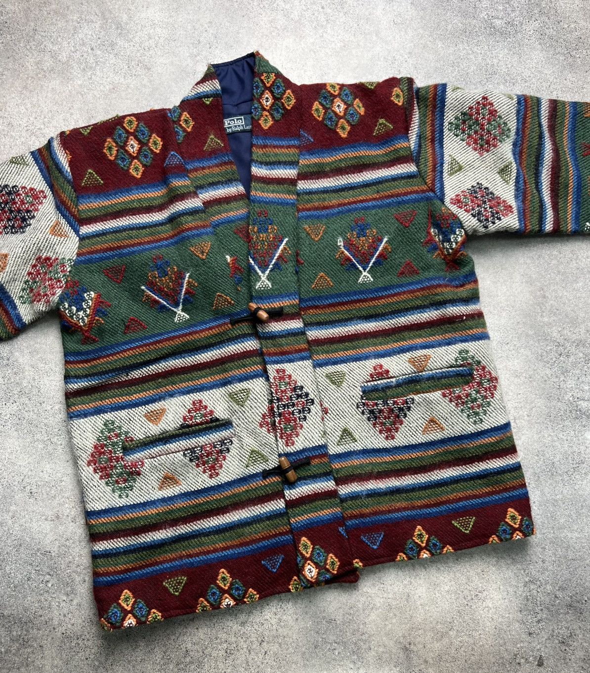 RRL Ralph Lauren Polo Ralph Lauren vintage navajo aztec kimono jacket Size US M / EU 48-50 / 2 - 2 Thumbnail