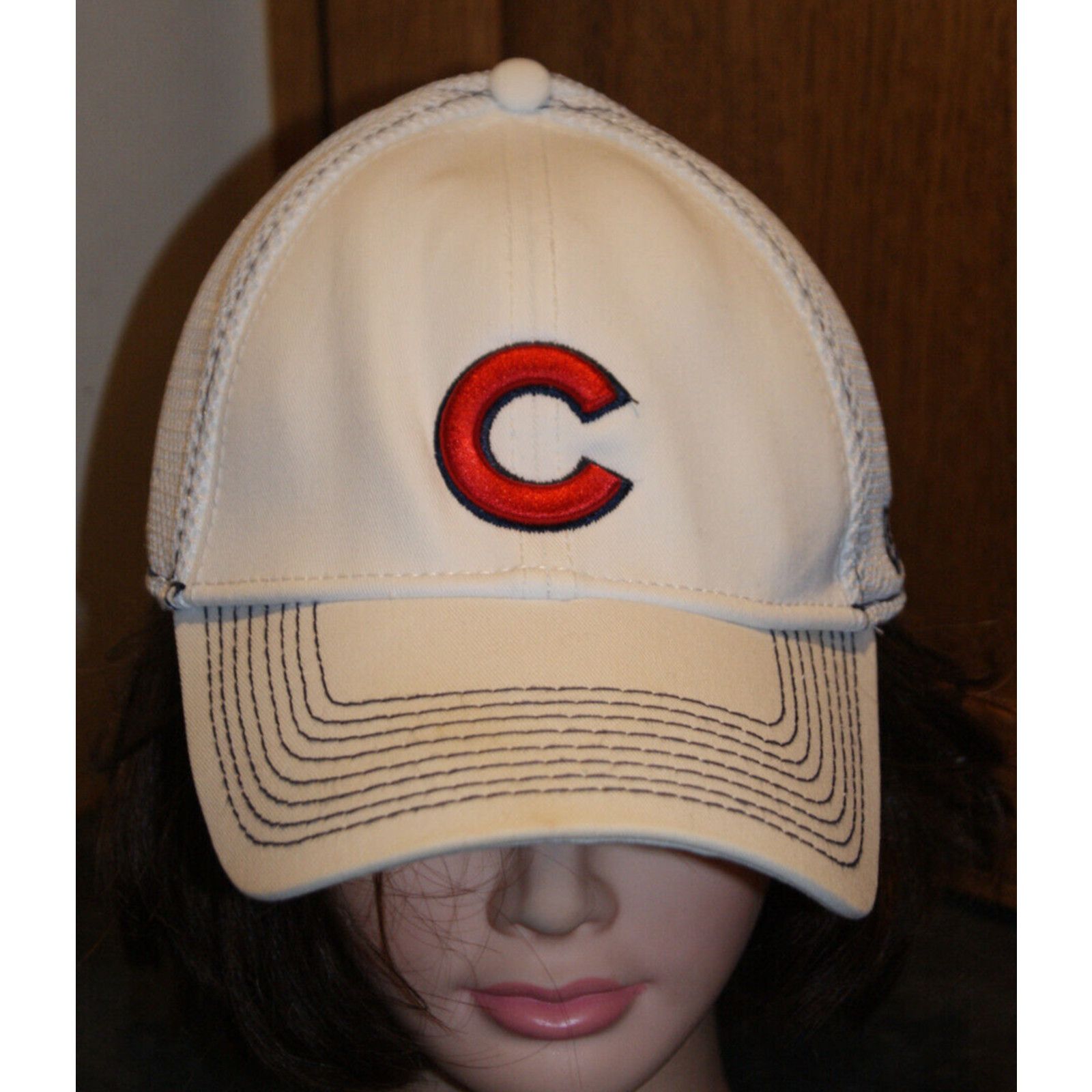 New Era VTG Y2K Chicago Cubs White Stitch New Era M/L Fitted Hat Cap Size ONE SIZE - 1 Thumbnail