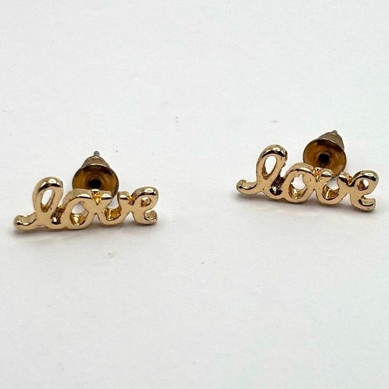 Other Gold Love Earrings Size ONE SIZE - 2 Thumbnail