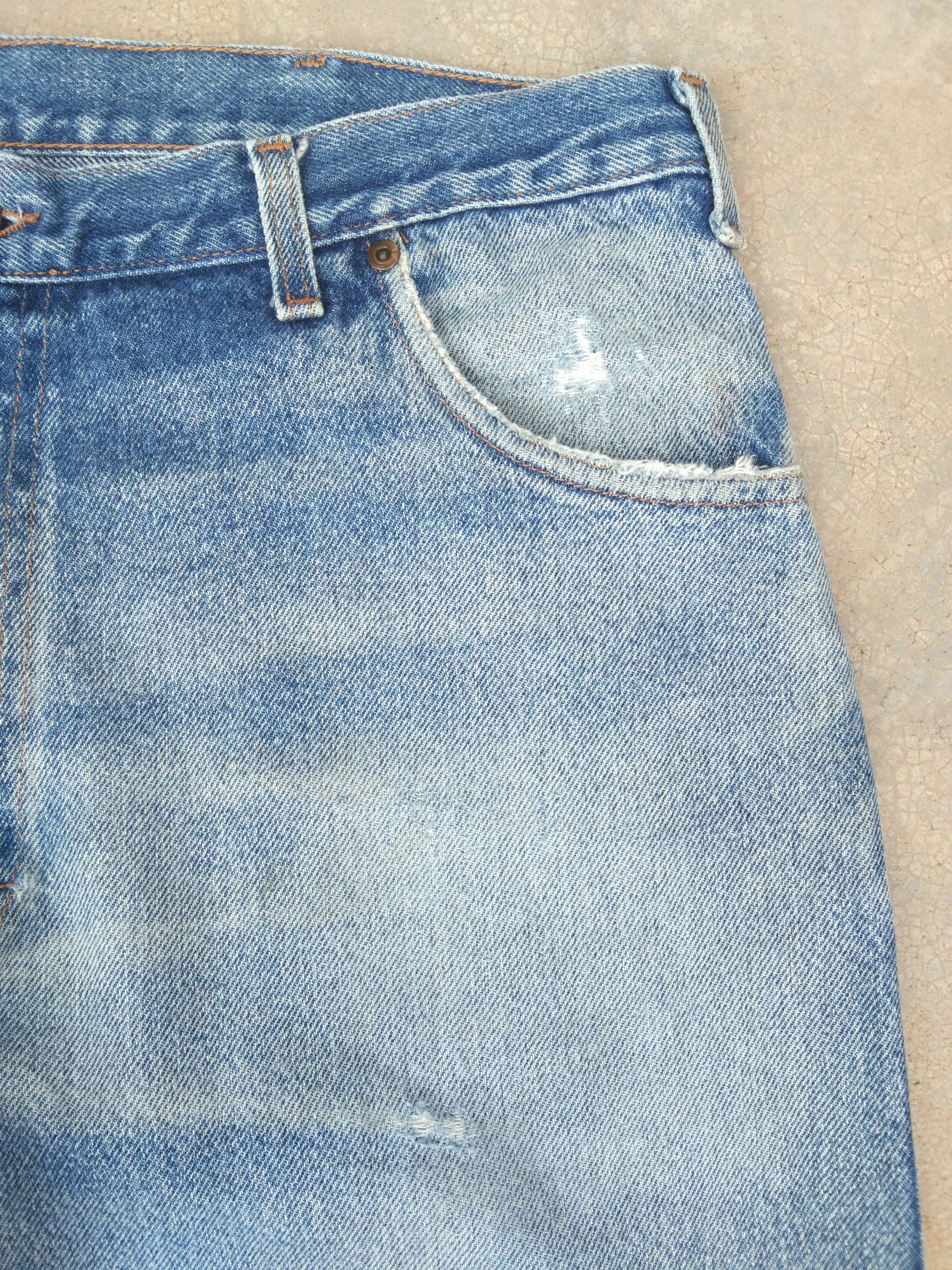 Jean 90s Vintage Double Knot By Reed USA Distressed Jeans 36x34 Size US 36 / EU 52 - 4 Thumbnail