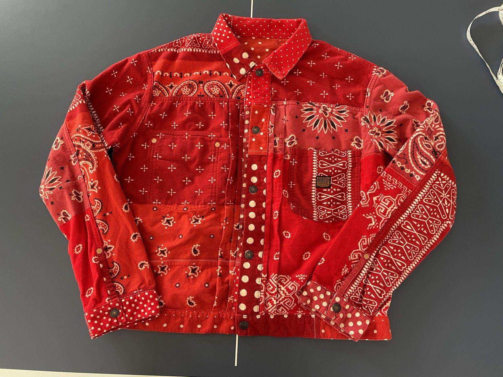 Pre-owned Kapital Nell Dots Bandana Reversible 1st Jacket In Red