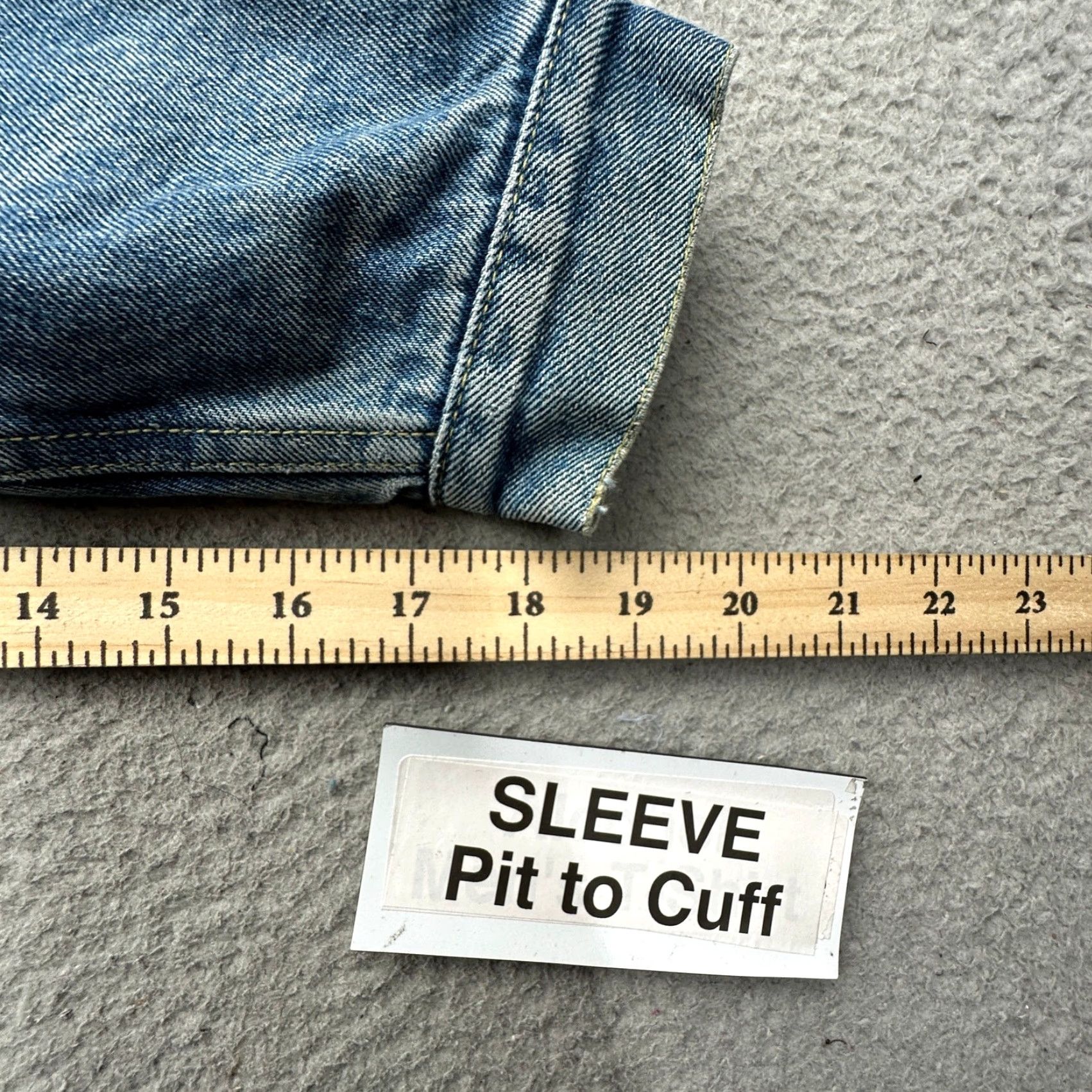 Vintage VINTAGE Arizona Jean Company Denim Jean Trucker Jacket Bomber Jacket Mens Small Sherpa Lined Button Pockets Size US 29 - 3 Thumbnail