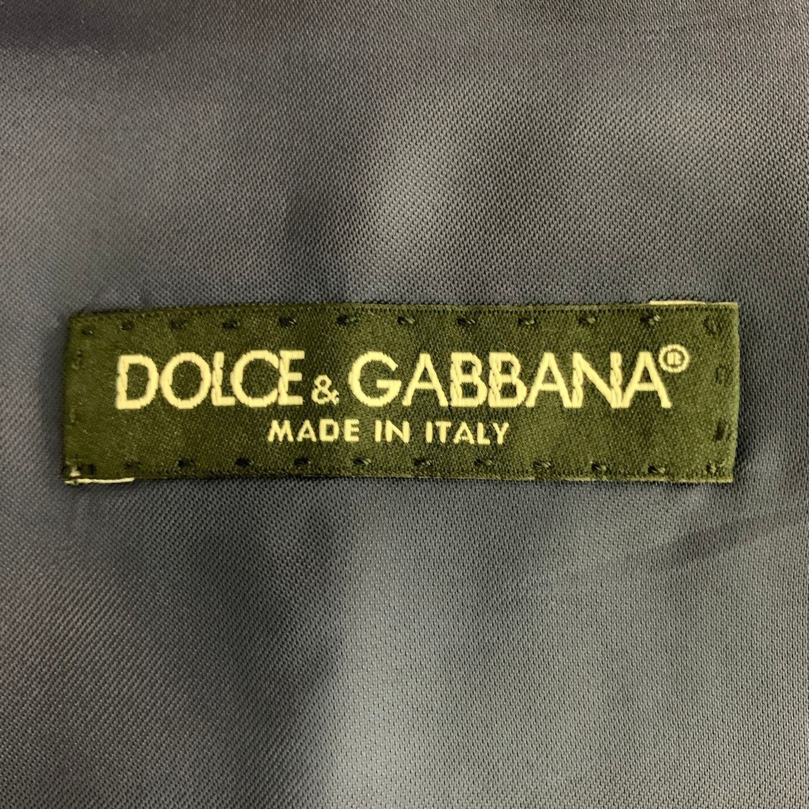 Dolce & Gabbana Size 46 Blue Solid Wool & Mohair Buttoned Vest Size 46R - 4 Thumbnail