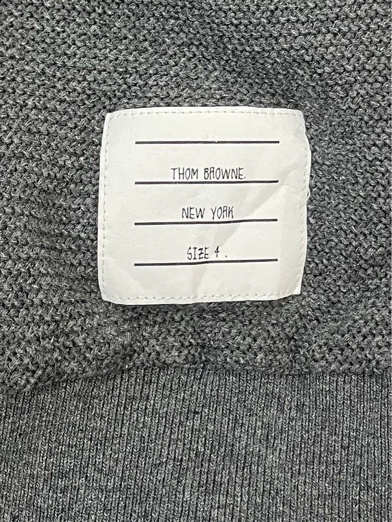 Thom Browne Thom browne Gray four-striped knitted cardigan jacket 2504- Size US XL / EU 56 / 4 - 5 Thumbnail