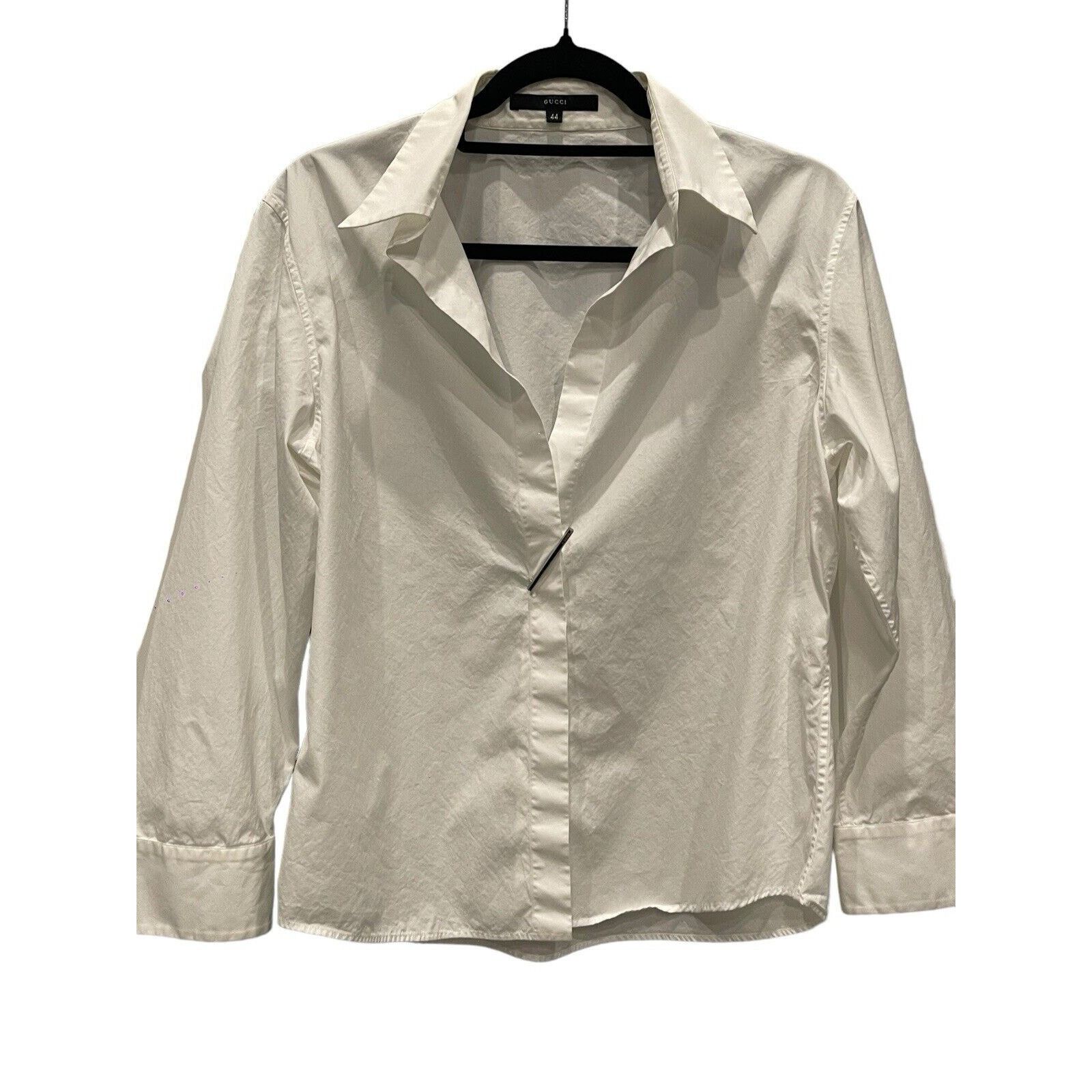 Gucci GUCCI Shirt Long Sleeve Blouse Open Collar Cotton 44 Size M / US 6-8 / IT 42-44 - 4 Thumbnail