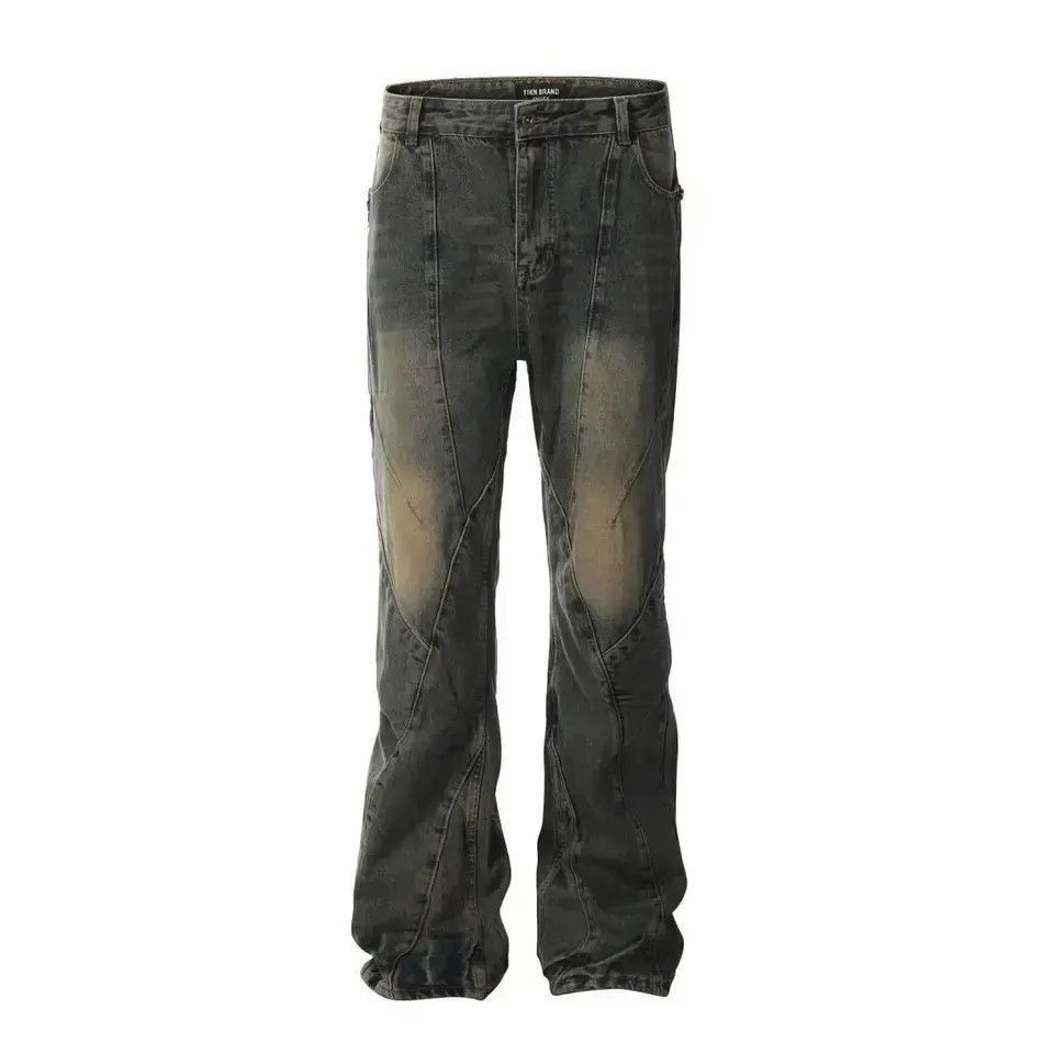 Japanese Brand Retro loose fitting straight leg micro flared jeans Size US 32 / EU 48 - 4 Thumbnail