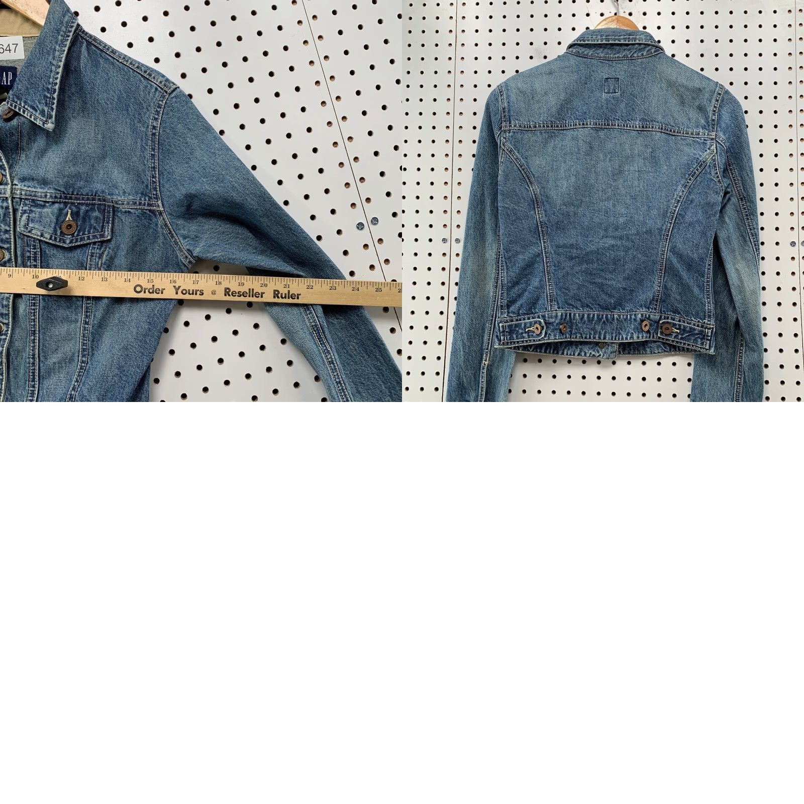 Gap VINTAGE Gap Denim Jacket Womens XS Blue Trucker Y2K Punk Biker XS Womens Jacket Denim Blue Punk Biker 1980s 1990s Gap Size XS / US 0-2 / IT 36-38 - 9 Thumbnail