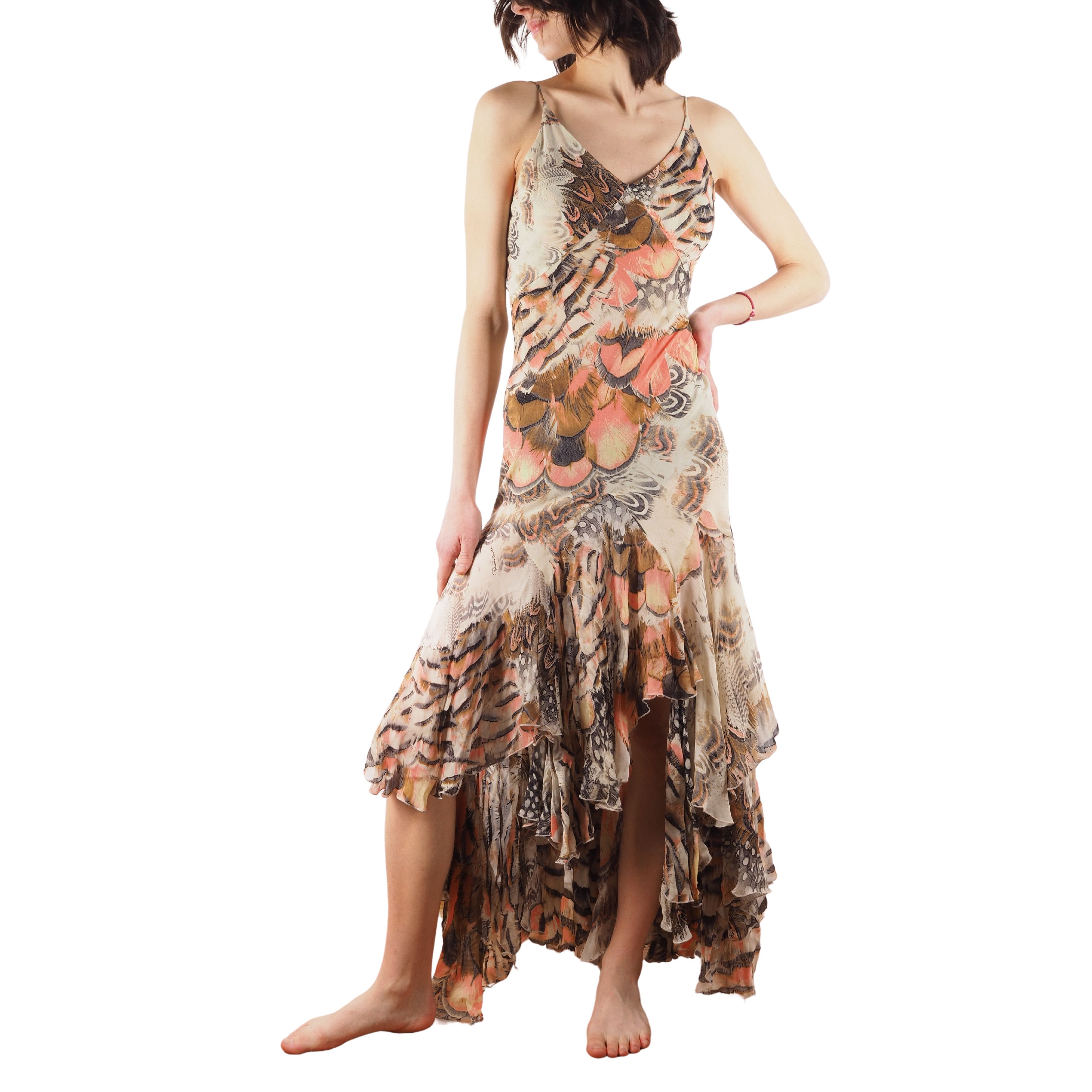 image of Archival Clothing x Roberto Cavalli 2004 Vintage Print Evening Gown Dress, Women's (Size Small)