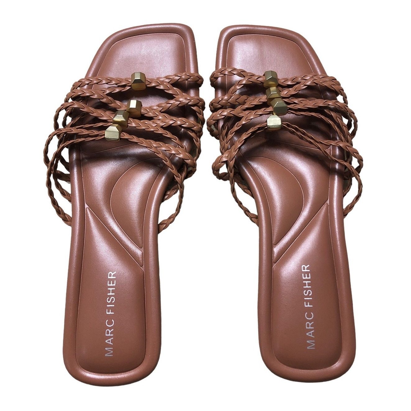 Marc Fisher Marc Fisher Lelina Flat Slide Sandal Dark Natural Size 8 Size US 8 / IT 38 - 4 Thumbnail