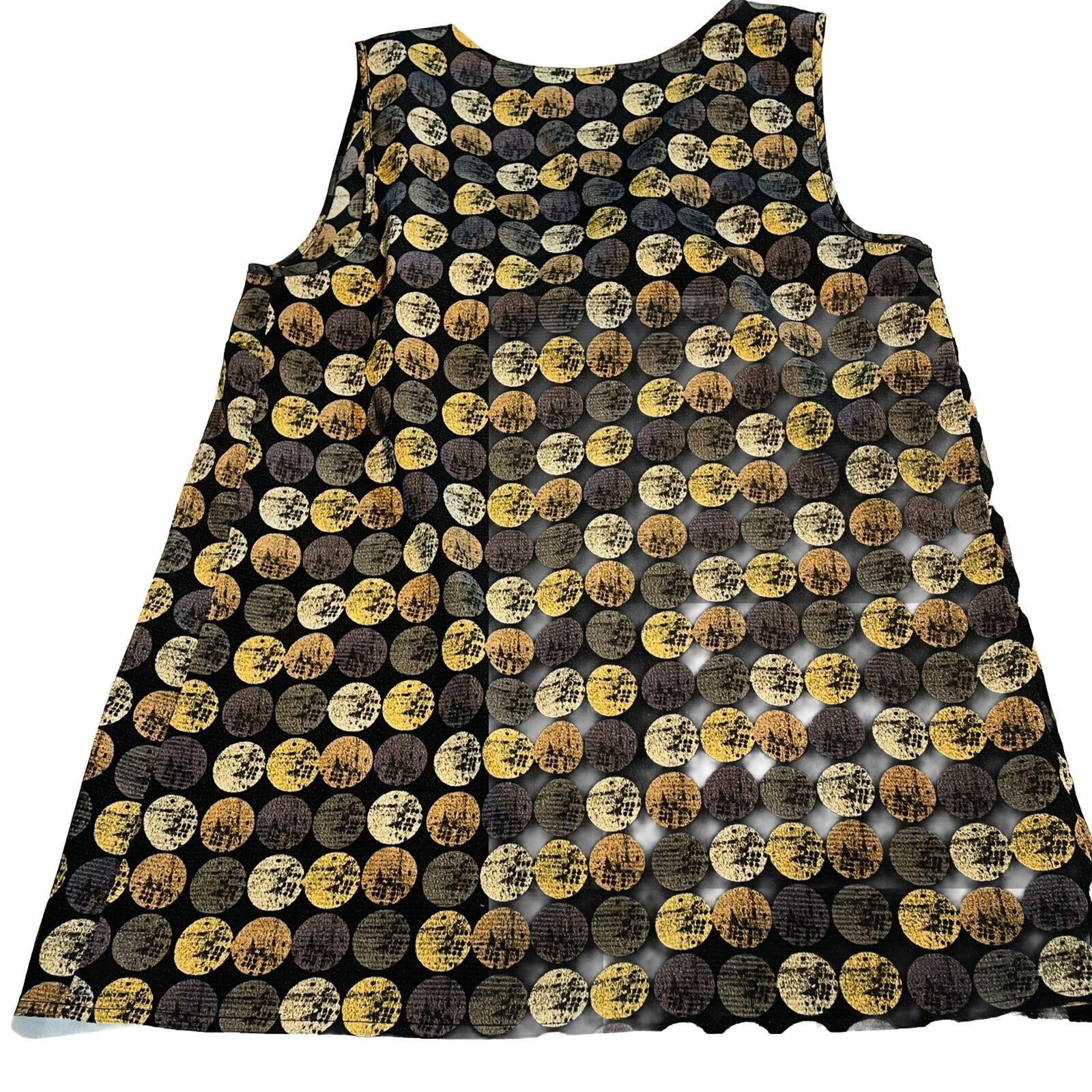 Other The Limited Top Womens Medium Cami Textured Circle Prints Sl Size M / US 6-8 / IT 42-44 - 5 Thumbnail