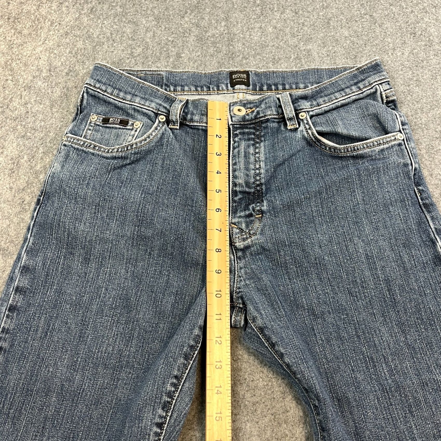 Hugo Boss HUGO BOSS Jeans Regular Straight 32 32 Dark Wash Blue Vintage 100% Cotton Mens Pants Jeans Size US 32 / EU 48 - 5 Thumbnail