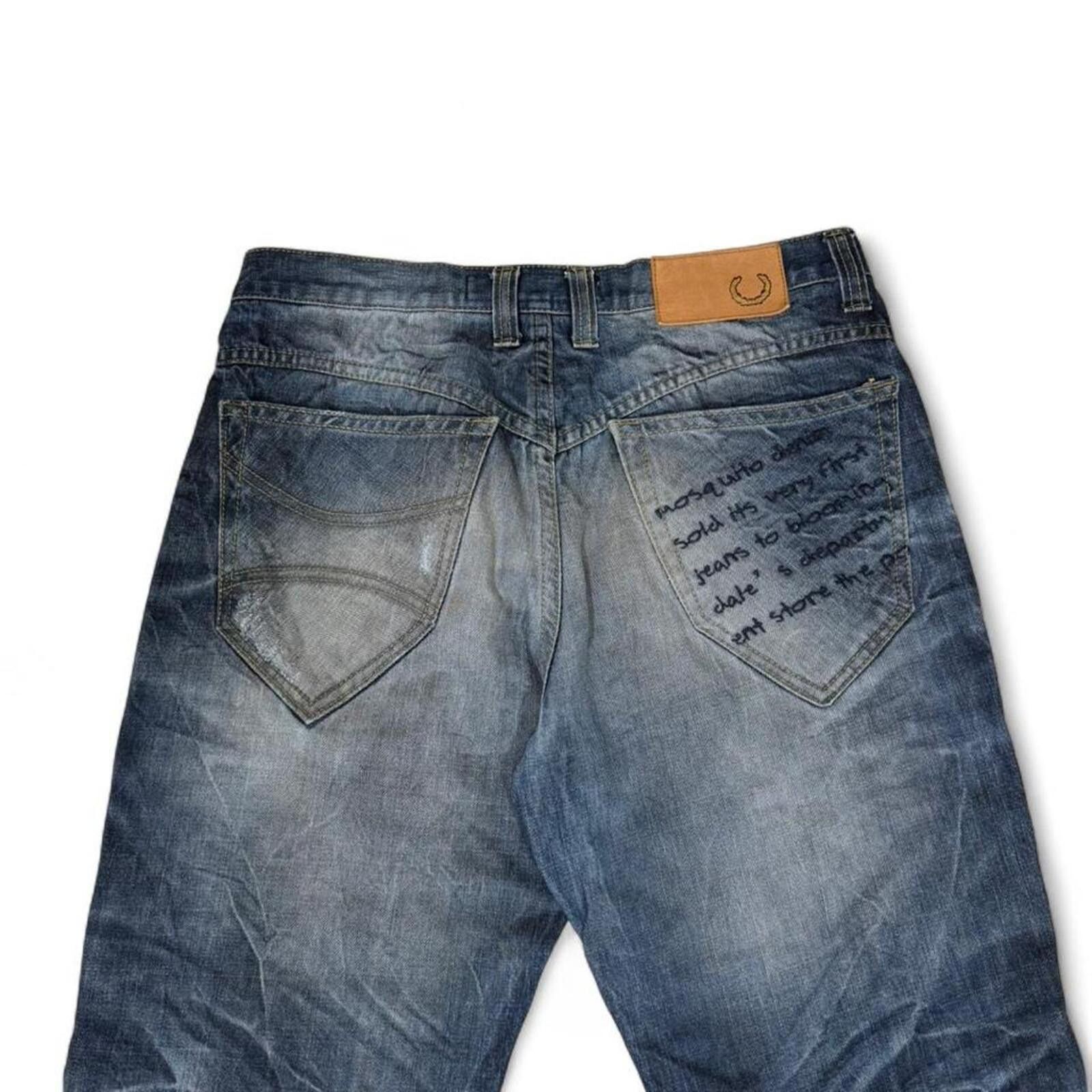 Other Y2K Style MOSQUITO denim jeans with quotes on back pockets Size US 32 / EU 48 - 3 Thumbnail