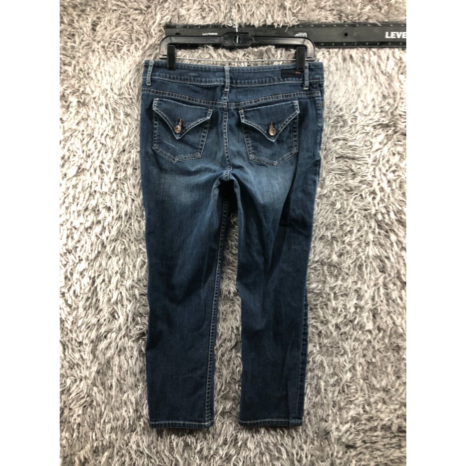 Vera Wang Vera Wang Simply Vera Wang Jeans Size 10 Womens Regular Straight Medium Blue Wash 5-Pocket Size 32" / US 10 / IT 46 - 6 Thumbnail