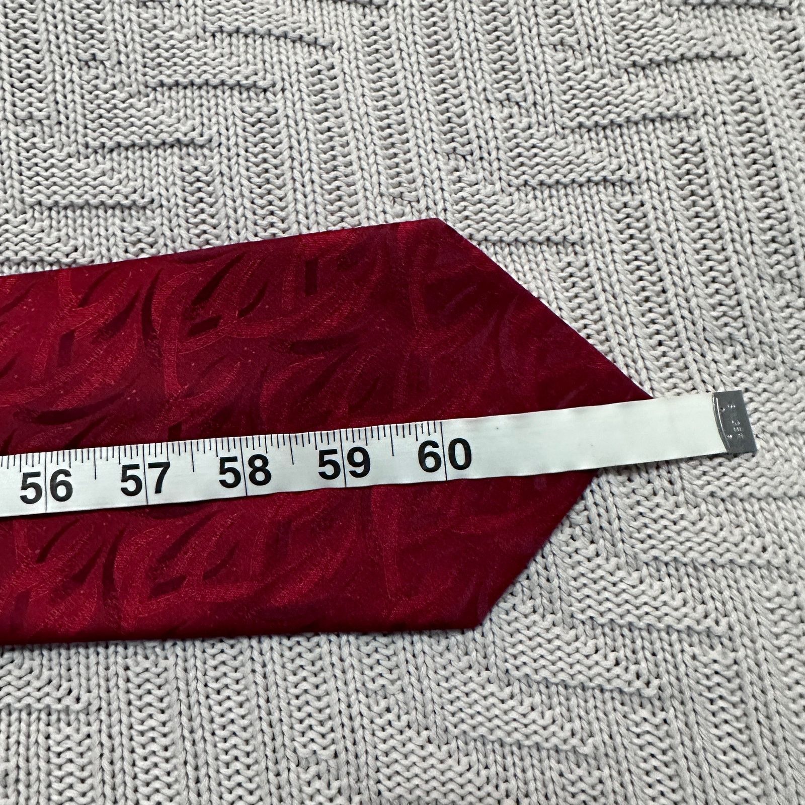 Ermenegildo Zegna Ermenegildo Zegna red monotone abstract print silk tie Size ONE SIZE - 4 Thumbnail