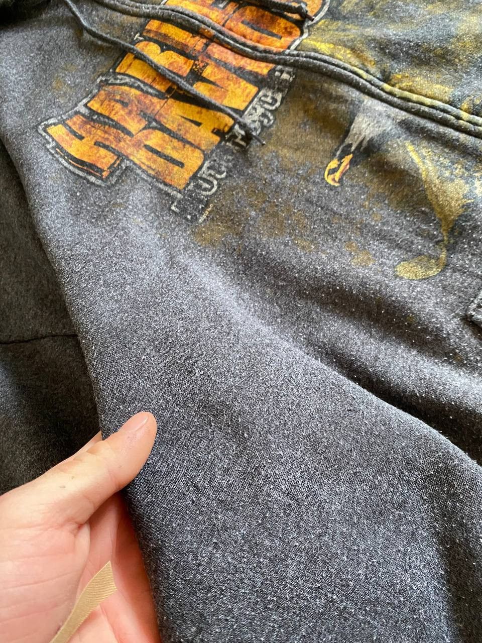 Harley Davidson × Vintage Vintage Harley Davidson Big Logo Zip Up Boxy Fit Hoodie 2012 Size US XXL / EU 58 / 5 - 9 Thumbnail
