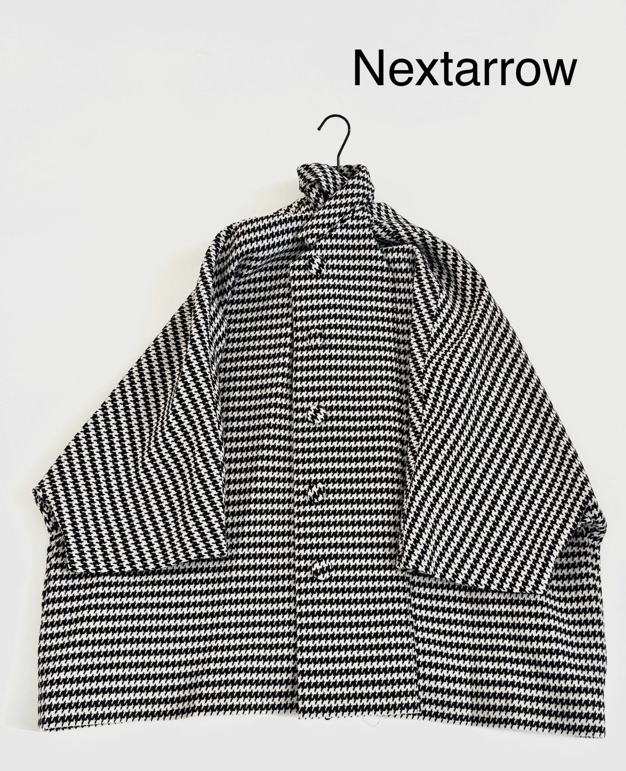 Balenciaga Balenciaga fashion show style houndstooth wool coat2412- Size XXS / US 00 / IT 34 - 1 Thumbnail