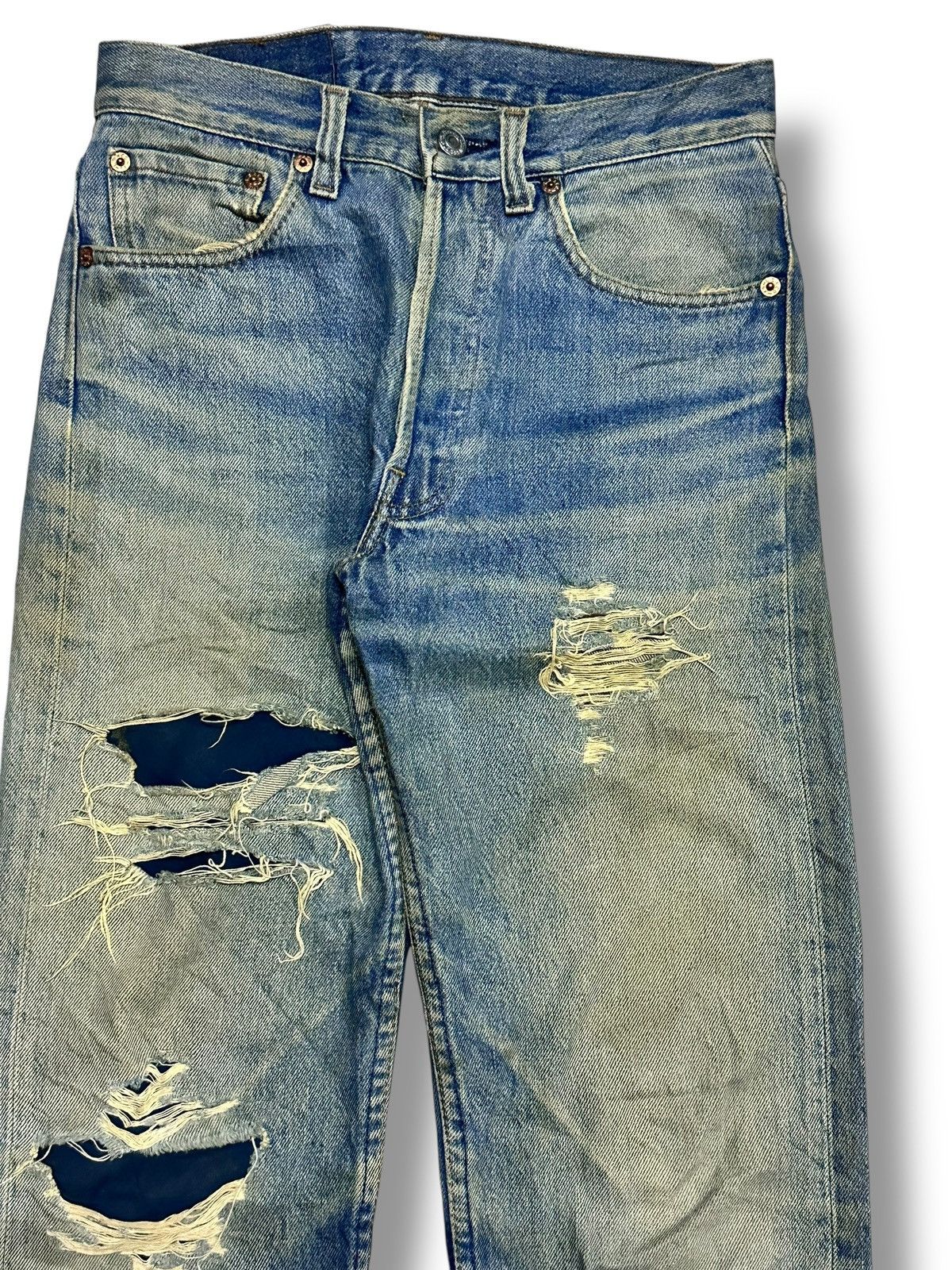 Levi's Levis 501 Vintage Distressed Straight Loose Mudwash Size US 28 / EU 44 - 4 Thumbnail