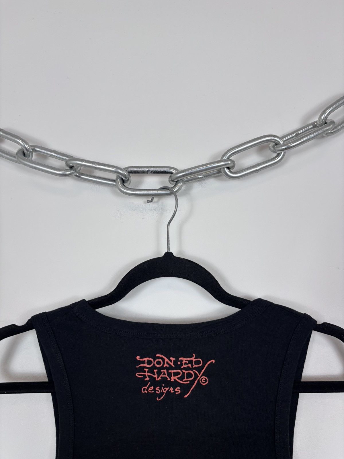 Ed Hardy Ed Hardy Y2K Women’s Black Death Before Ribbed Cropped Vest Size L / US 10 / IT 46 - 11 Thumbnail