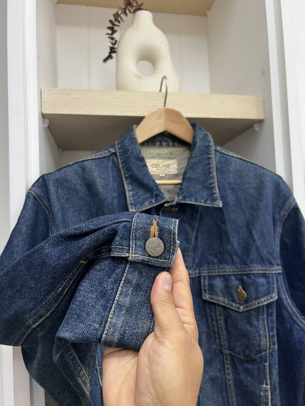 Celine × Designer CELINE DENIM TRUCKER JACKET Size US M / EU 48-50 / 2 - 11 Thumbnail