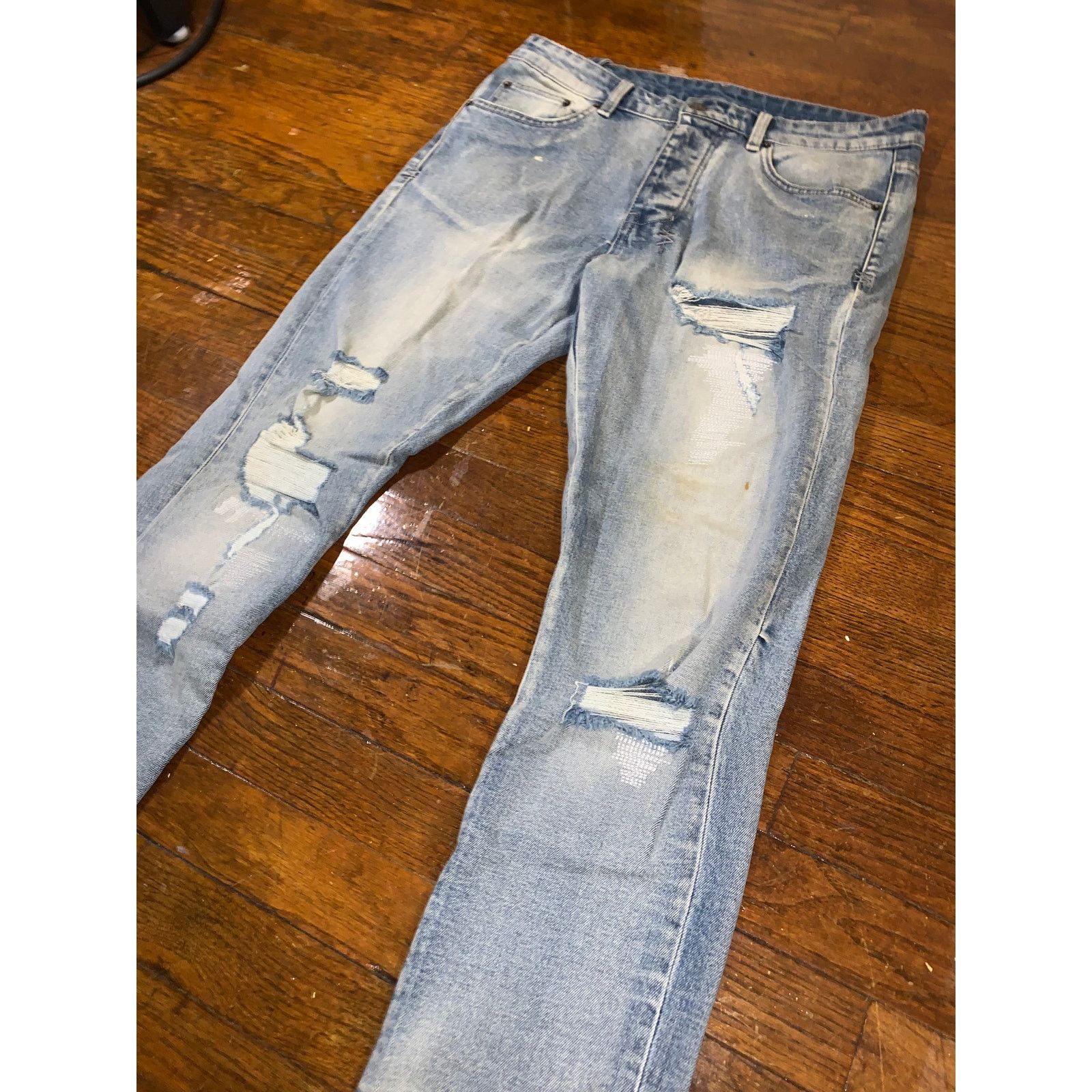 Ksubi KSUBI Chitch Jeans 32 Light Wash Skinny Distressed Size US 32 / EU 48 - 5 Thumbnail