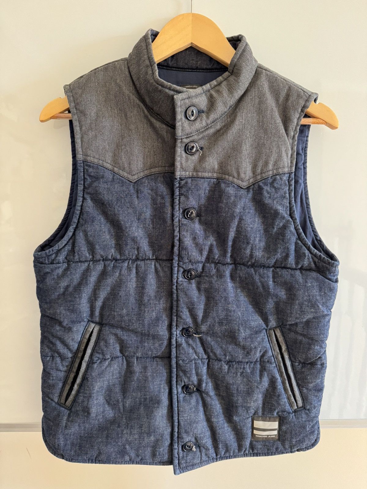 Momotaro Jeans Momotaro Chambray Padding Vest - SV011-4 Size US XS / EU 42 / 0 - 1 Thumbnail