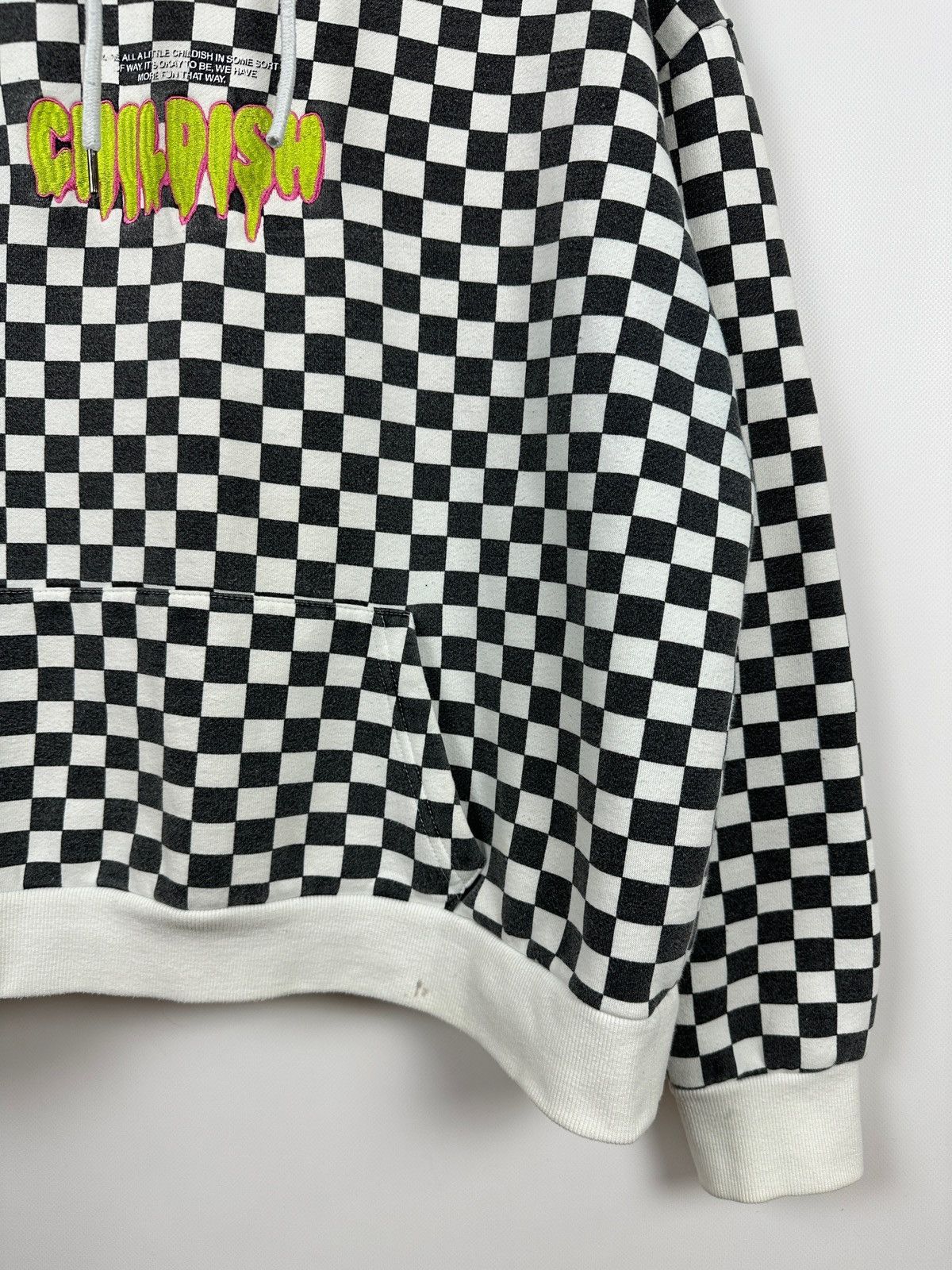 Vintage Childish Checkered Oversized Skateboard Hoodie Size US L / EU 52-54 / 3 - 12 Thumbnail