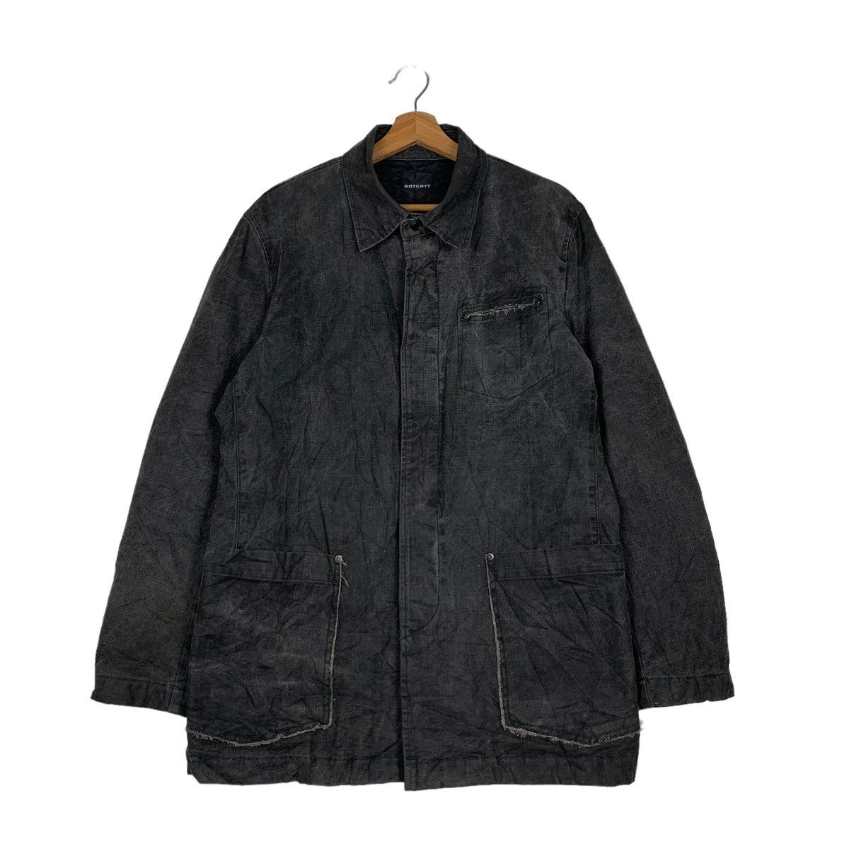 image of Boycott Made In Japan Casual Jacket 0075-C5 in Black, Men's (Size Large)