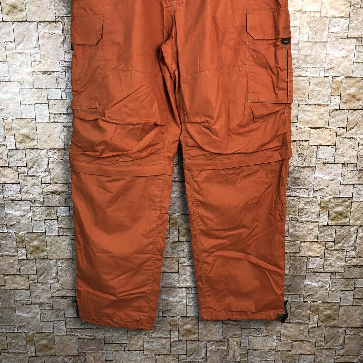 Japanese Brand Scommesso Orange Cargo Multipocket Pants #A580 Size US 33 - 3 Thumbnail