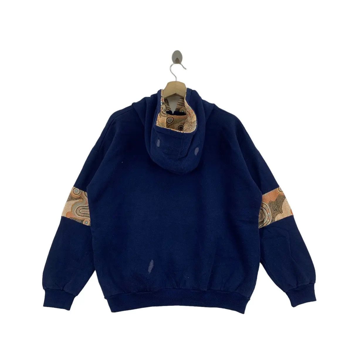 Vintage Vintage 90’ ABORIGINAL ART GRAPHIC Boro Distress Hoodie Size XL / US 12-14 / IT 48-50 - 5 Thumbnail