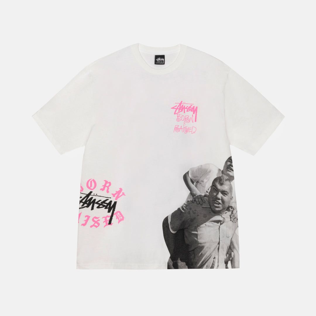 Born X Raised × Stussy BORN X RAISED + STÜSSY ONE BLOCK AT A TIME TEE: WHITE Size US M / EU 48-50 / 2 - 1 Thumbnail