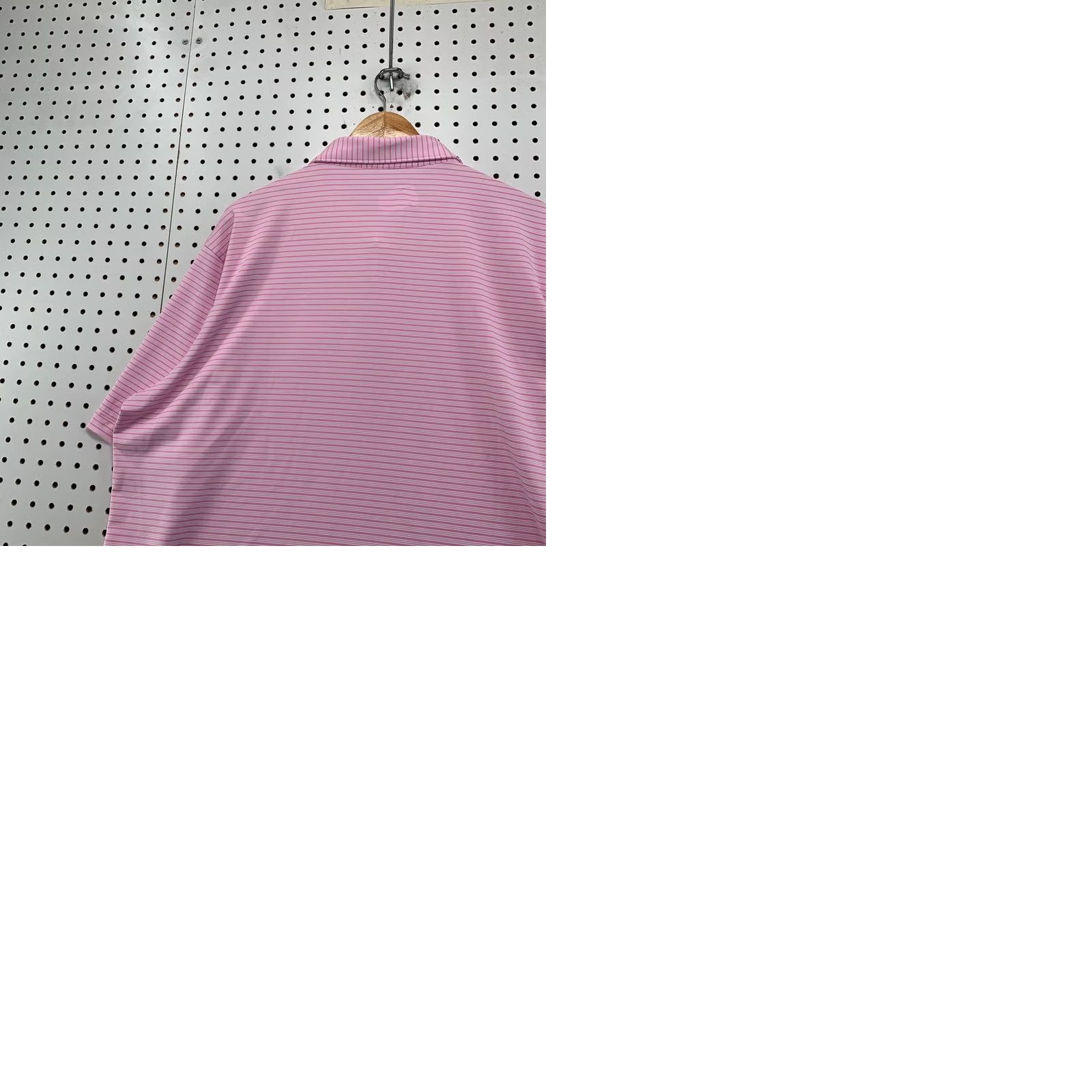 Peter Millar Peter Millar Summer Comfort Polo Shirt Mens 2XL Pink Evans Scholar Striped Golf Shirt Size US XXL / EU 58 / 5 - 10 Thumbnail