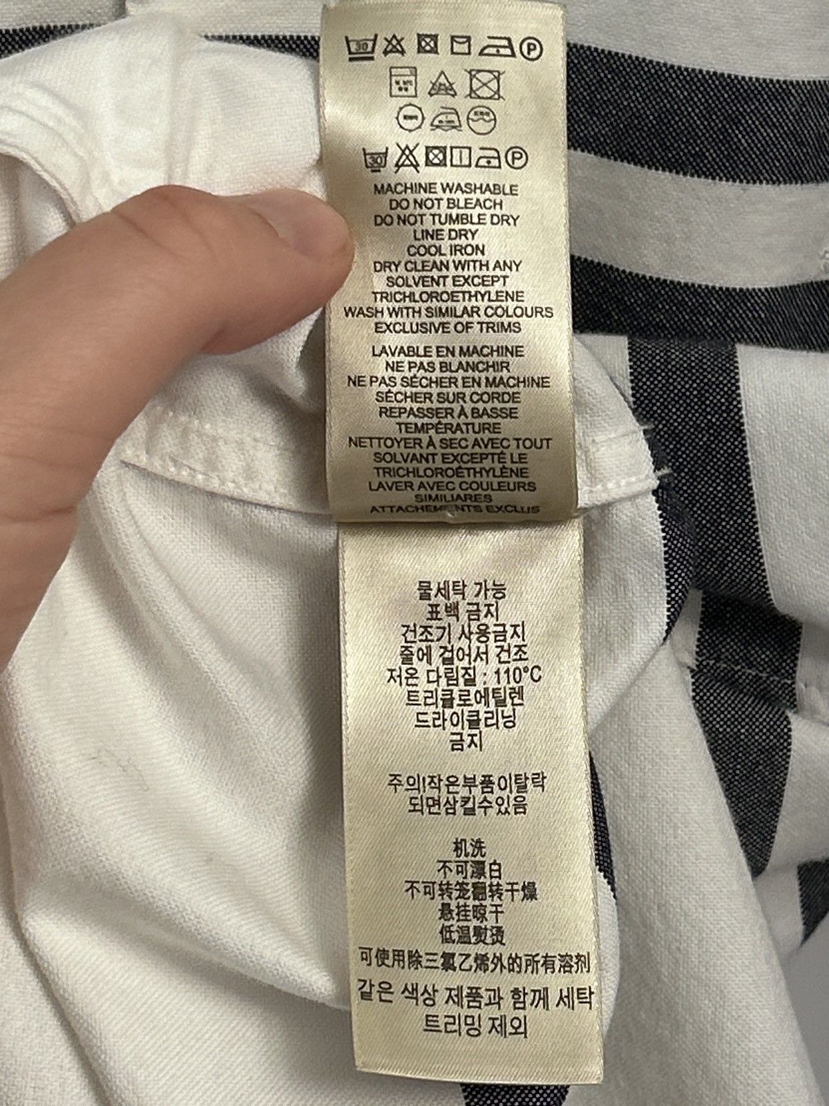 Burberry Burberry Brit White Striped Cotton long Sleeve shirt M Size US M / EU 48-50 / 2 - 7 Thumbnail