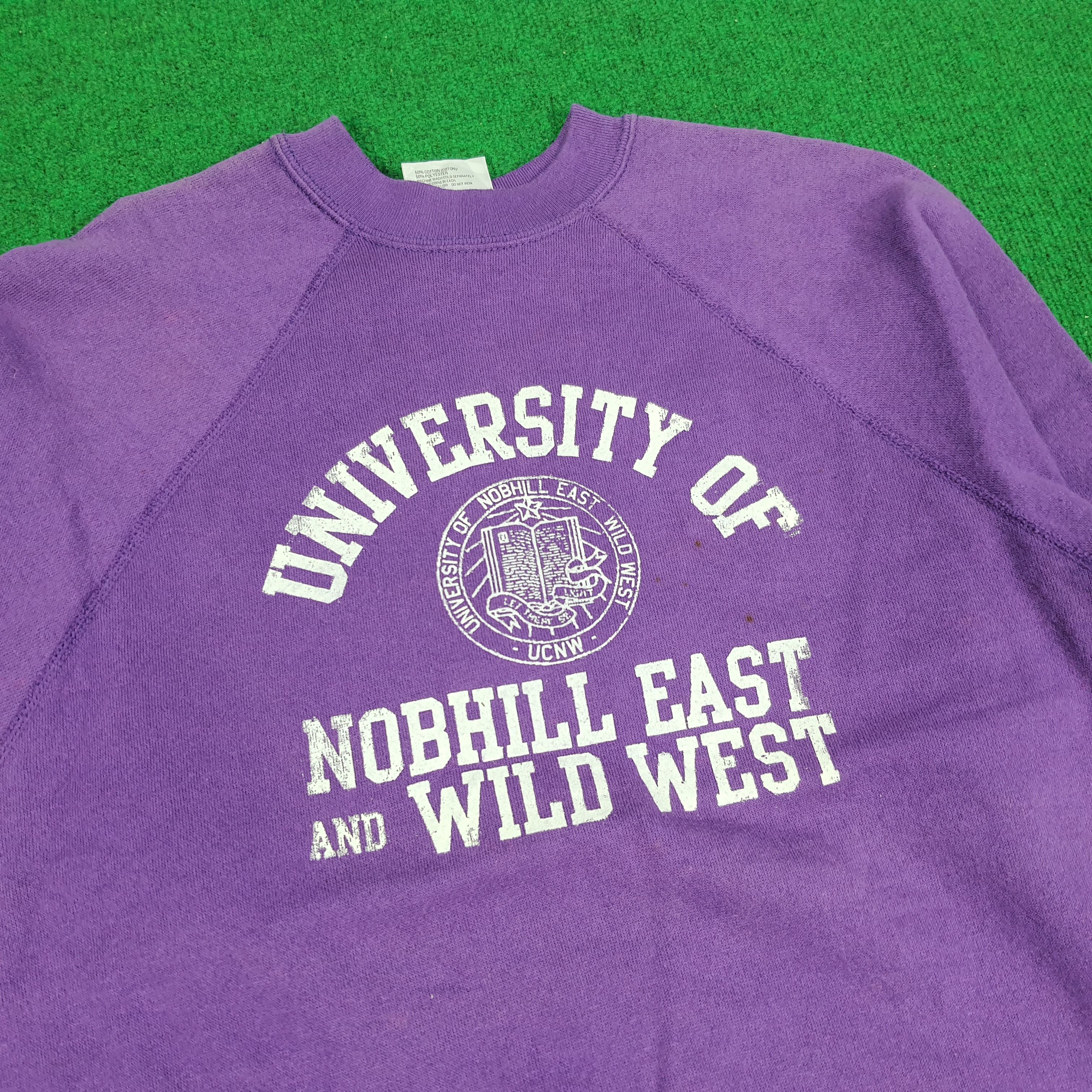 Vintage Vintage University of Nobhill East and Wild West Sweatshirt Size US S / EU 44-46 / 1 - 2 Thumbnail